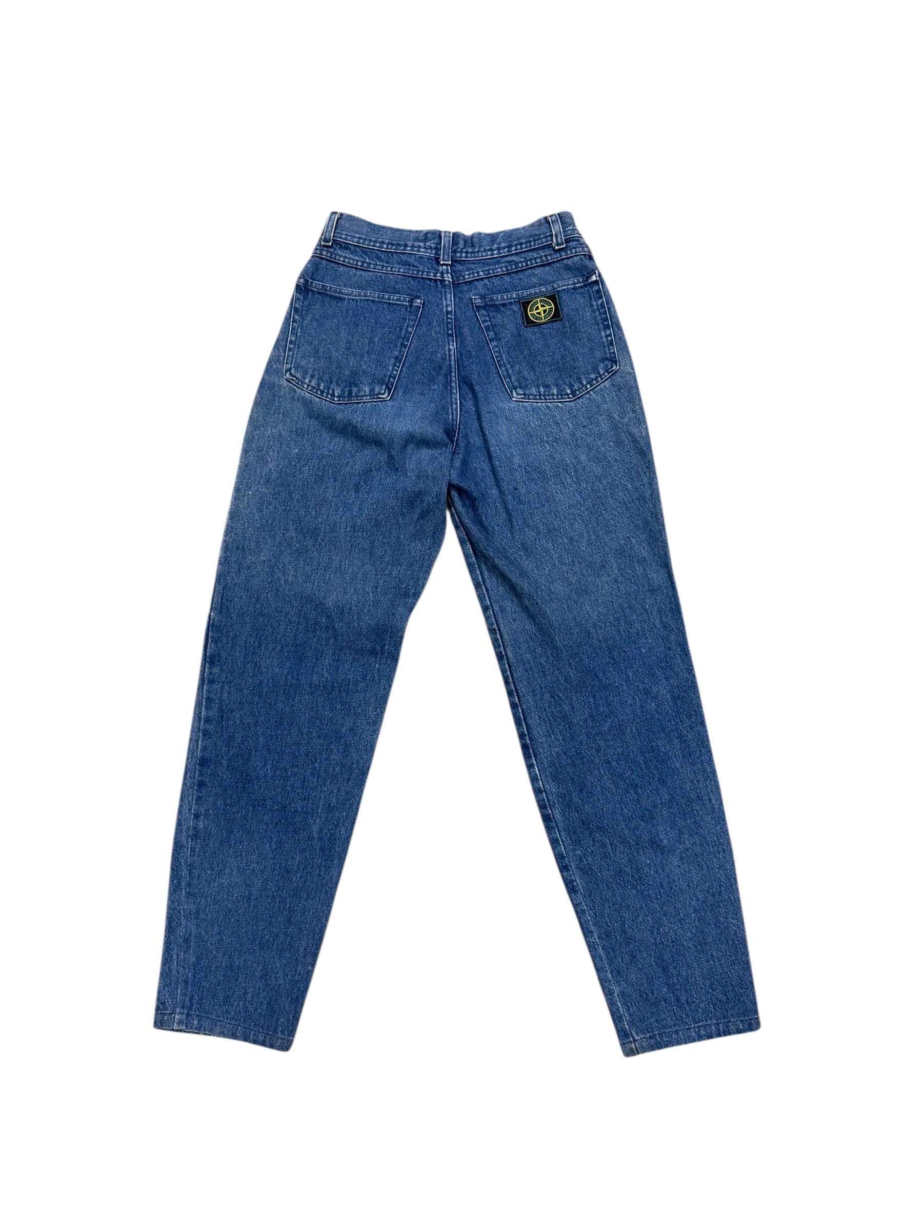 Stone Island Green Badge Pre-1990s Denim Trousers - Navy - W26 L27