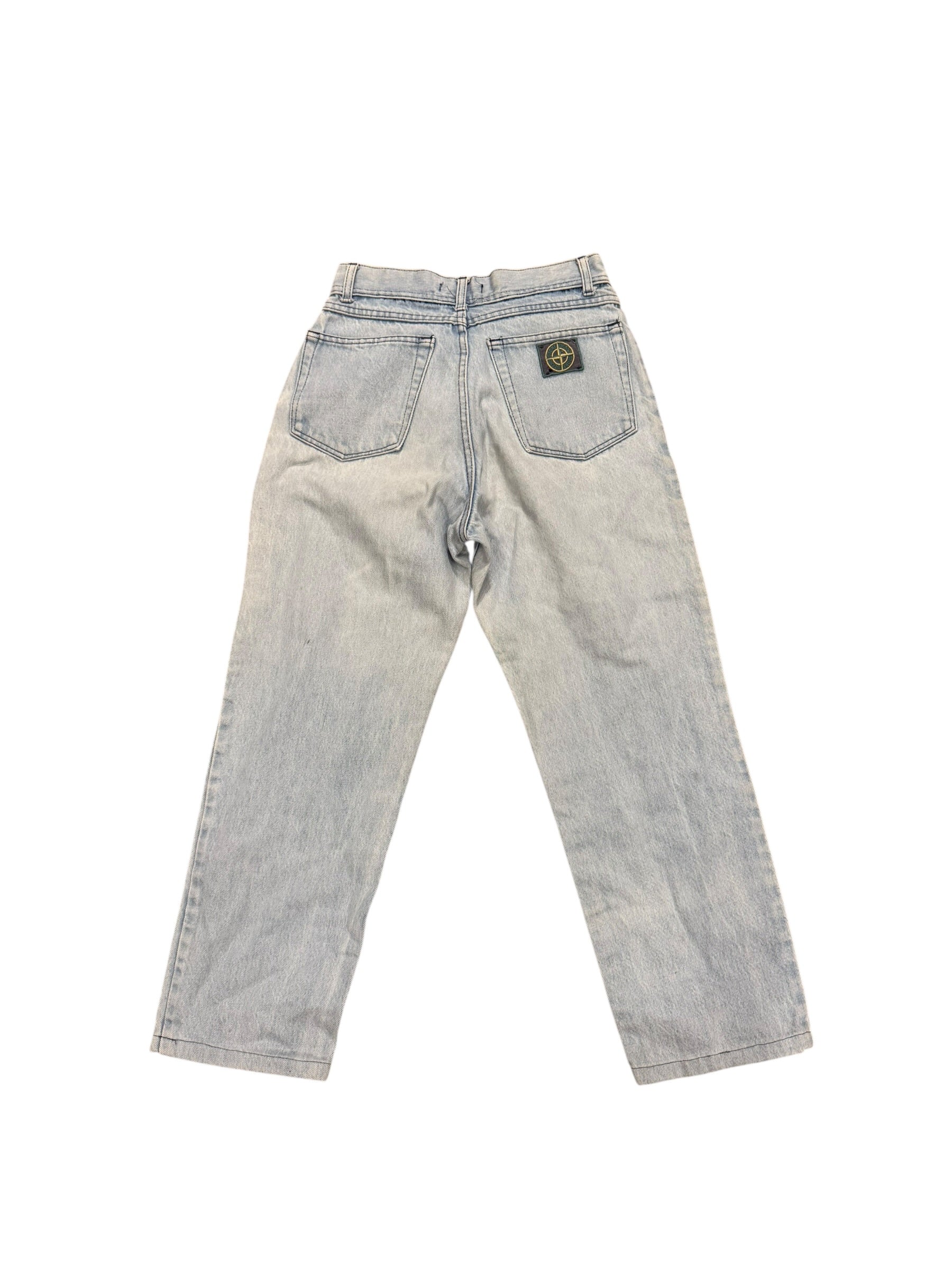 Stone Island Green Badge Pre-1990s Denim Trousers - Blue - W26 L27