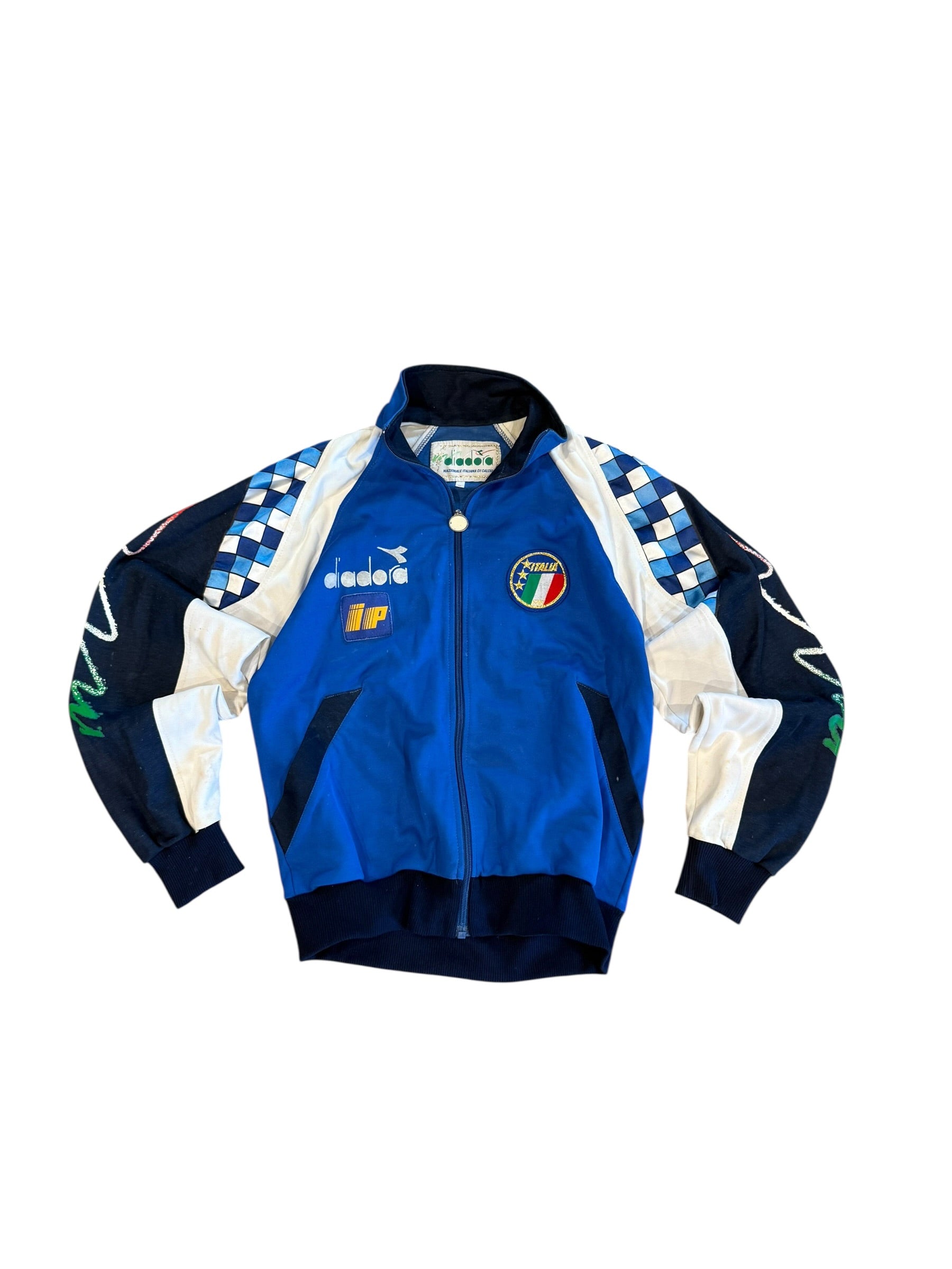 Diadora Italy Zip-Up Jacket 1990s - Navy / Blue - Size M