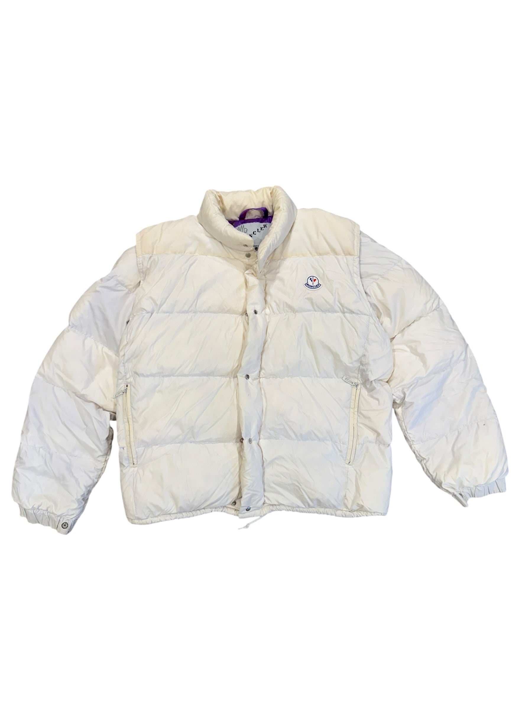 Moncler Vintage Grenoble Jacket Vest 1980s - White - Size XL