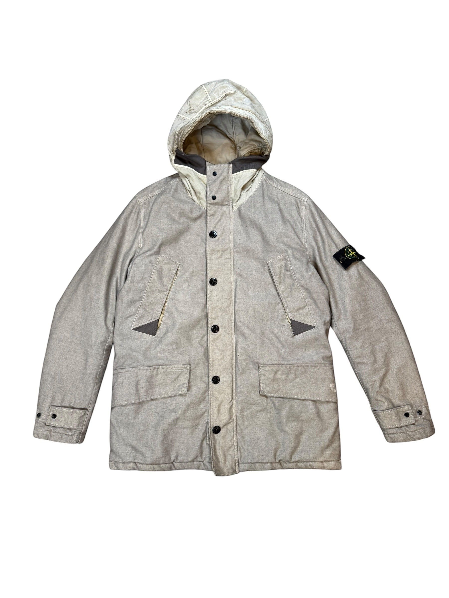 Stone Island 2011 Mil Spec Diagonal Wool Jacket - Beige - Size M
