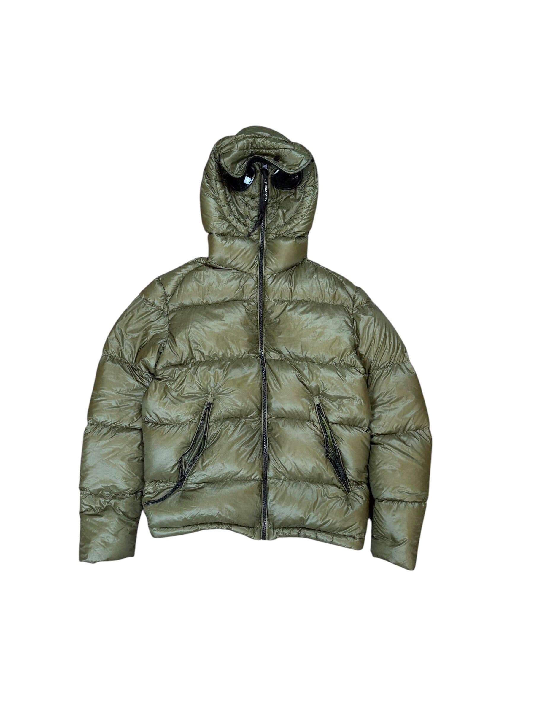 C.P. Company DD Shell Down Puffer Jacket - Khaki - Size XS