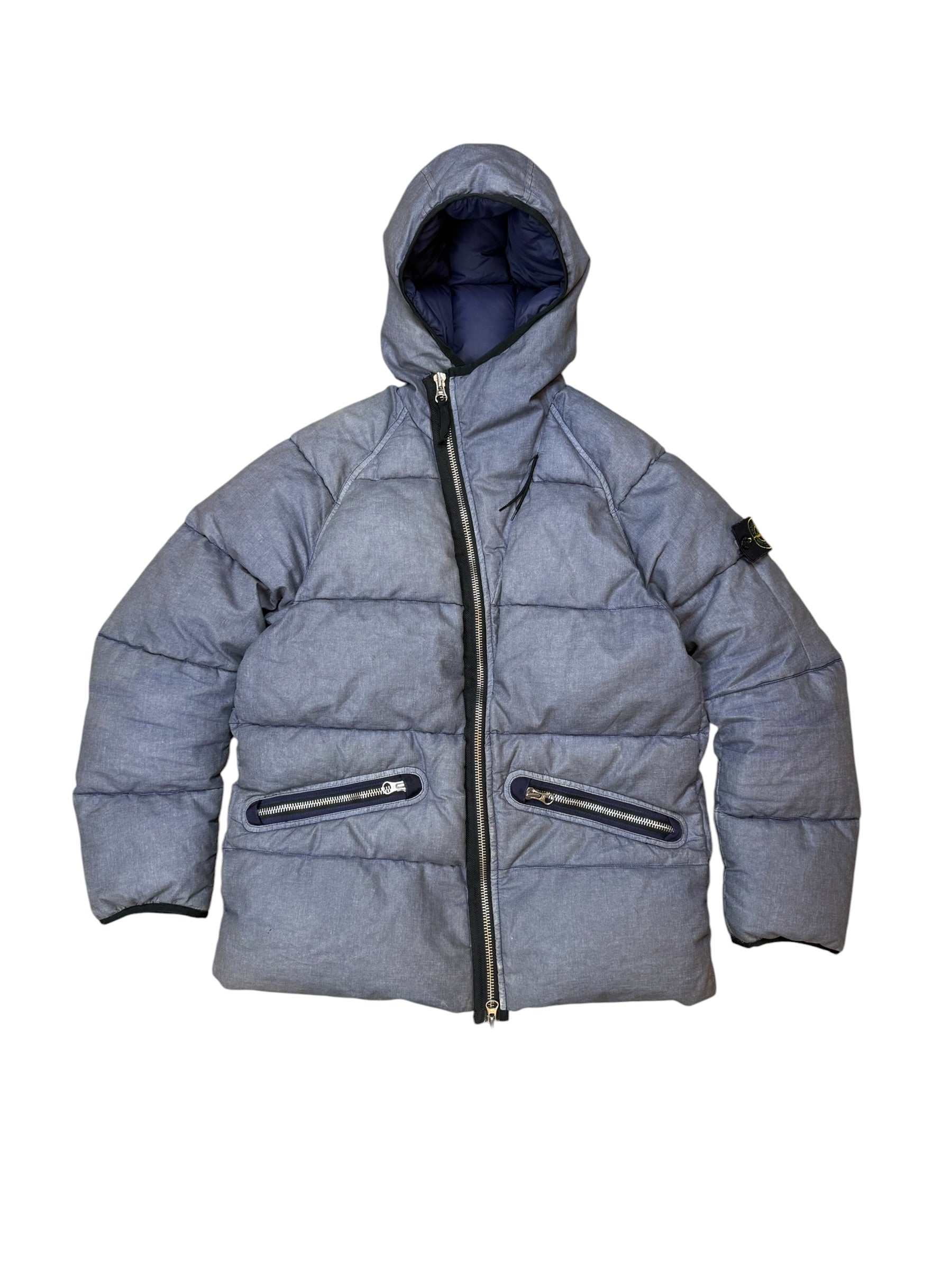 Stone Island Lino Resinato Down TC Puffer Jacket - Grey - Size S