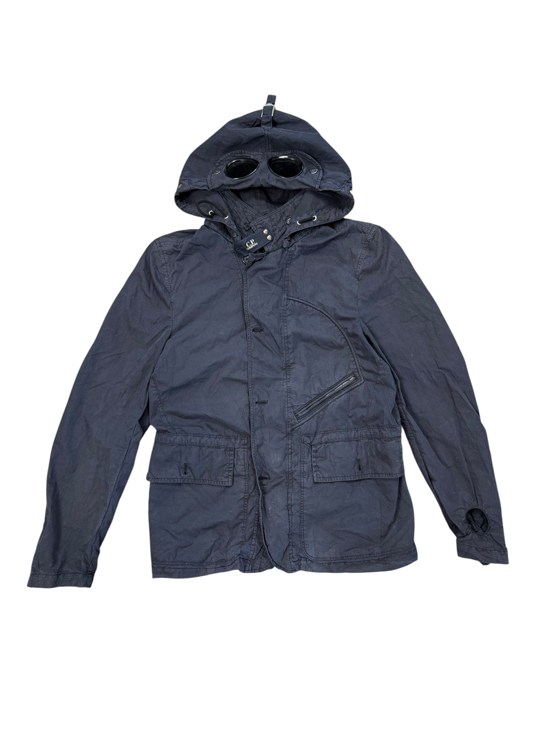 C.P.Company Vintage Windbreaker Goggle Jacket L Navy
