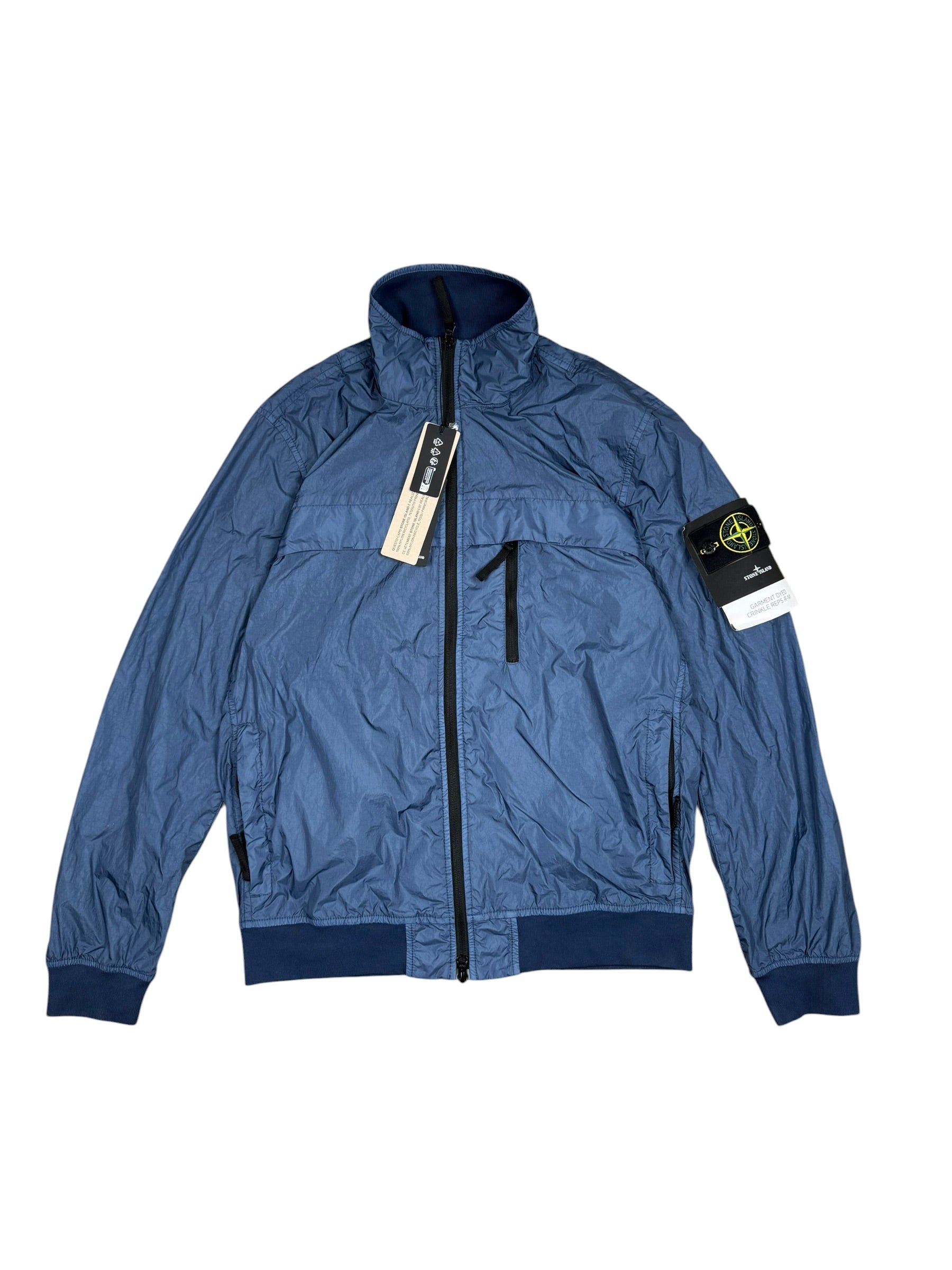 Stone Island 2024 Crinkle Reps R-NY Lightweight Jacket M Blue