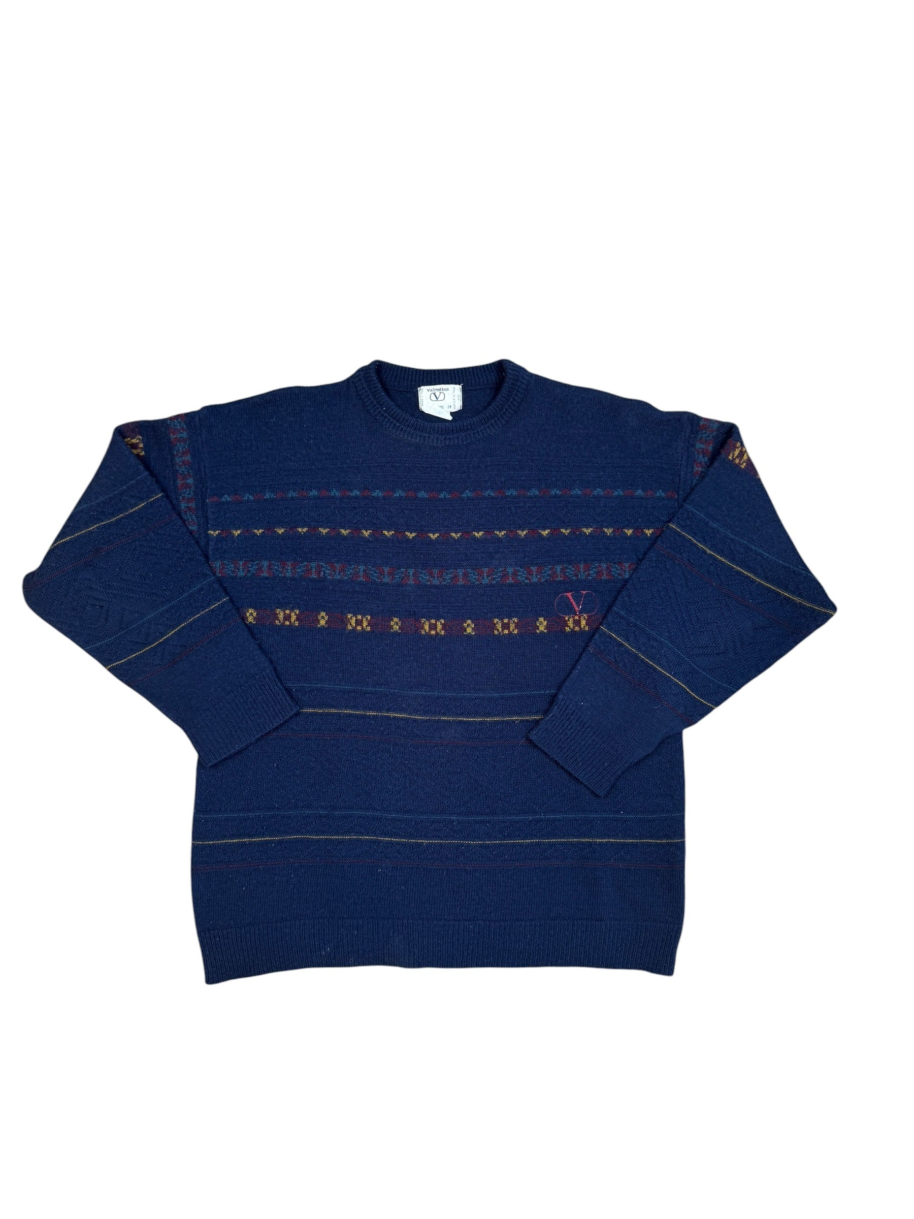 Valentino Vintage Knitted Jumper S Navy