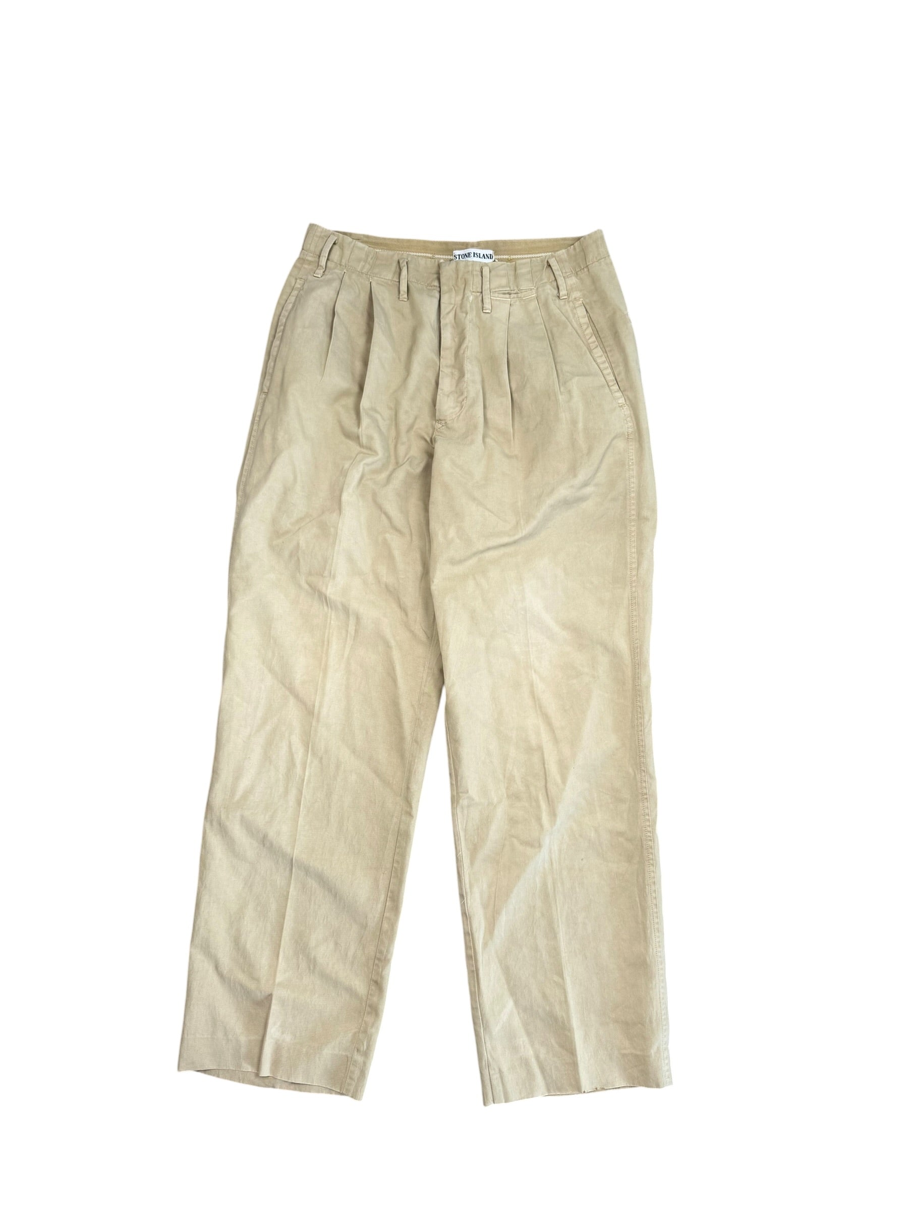 Stone Island Vintage 90s Trousers W30 Beige