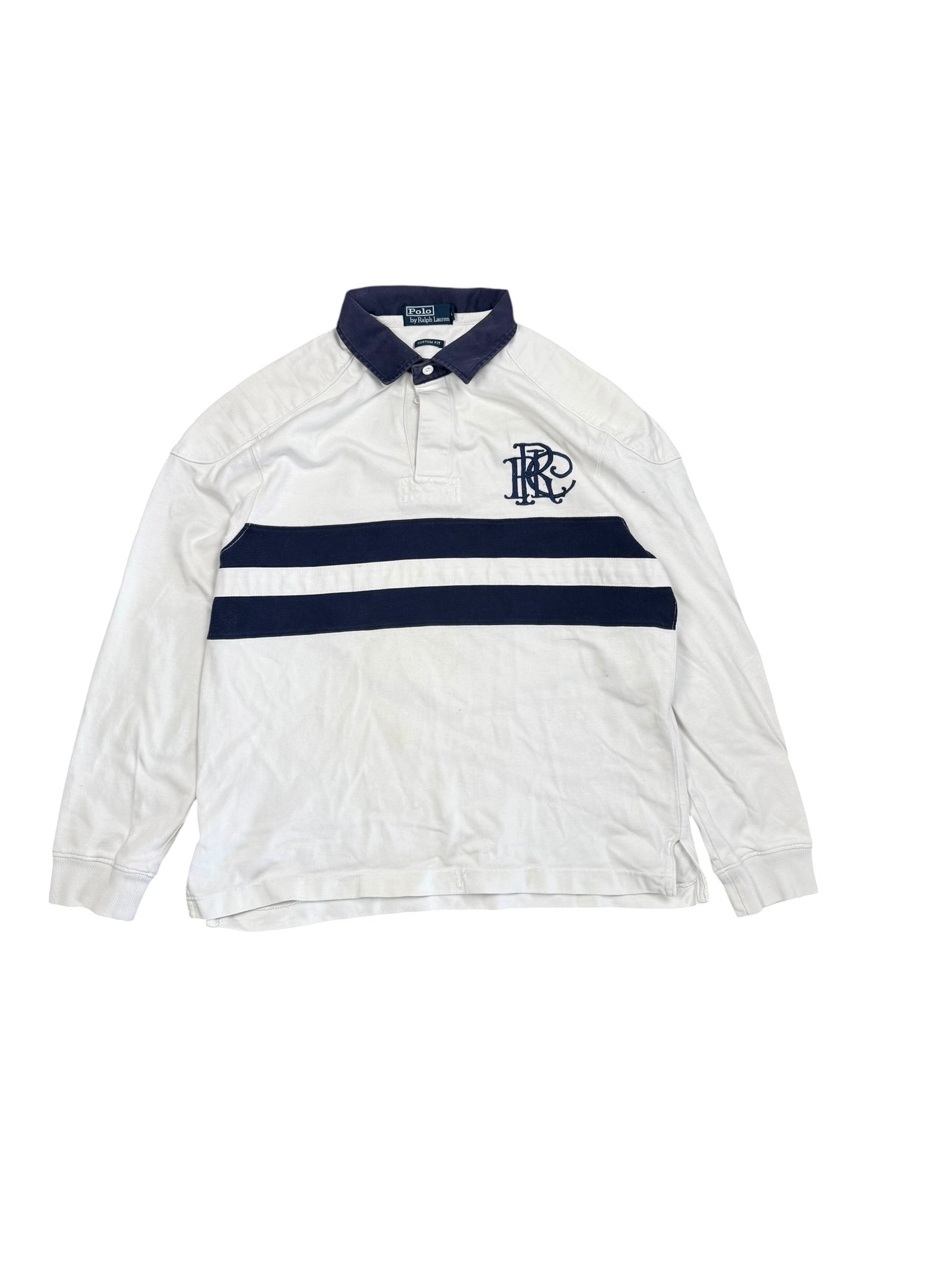 Ralph Lauren Vintage Rugby Shirt L White