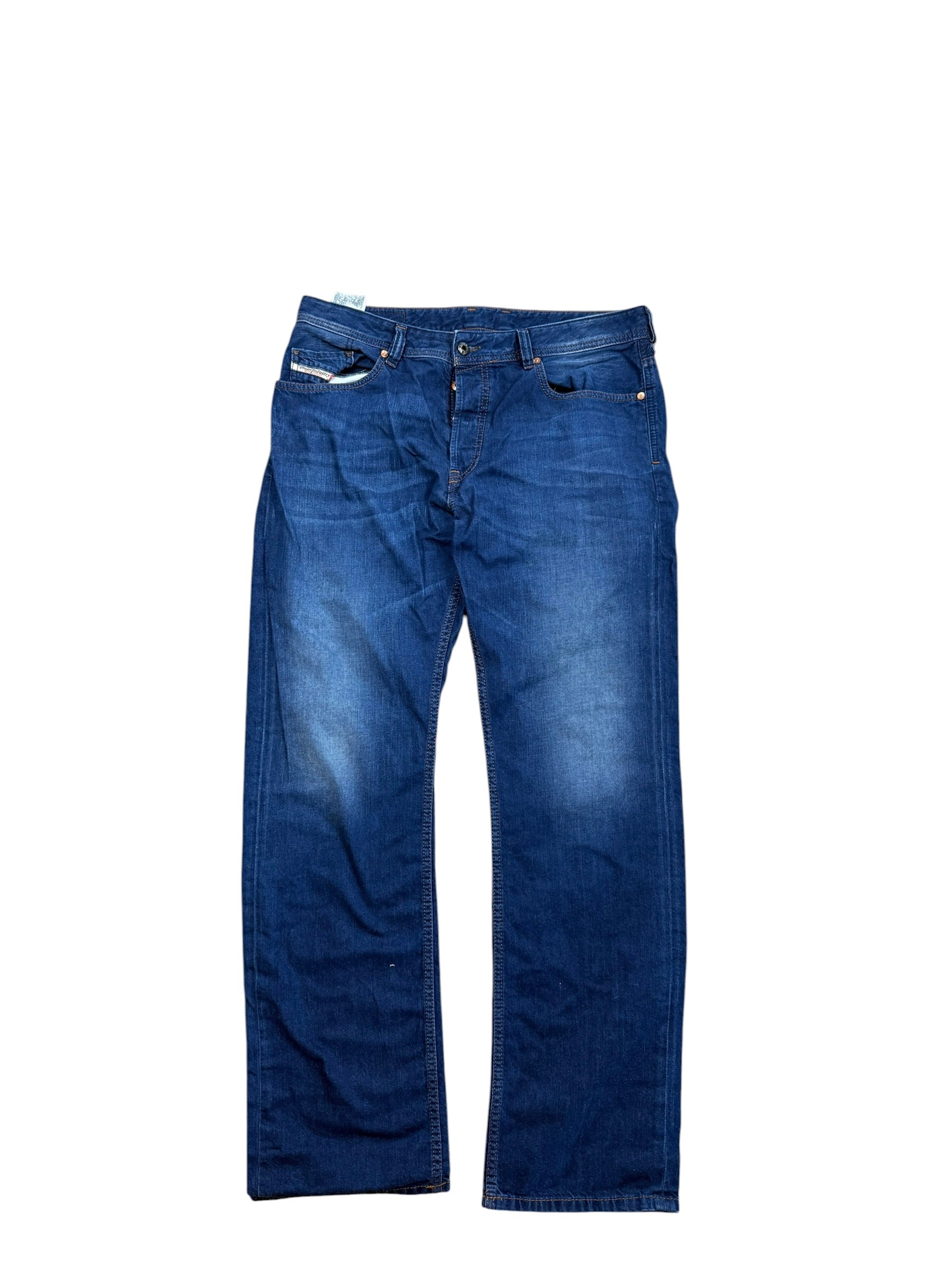 Diesel Straight Leg Jeans W34 Navy