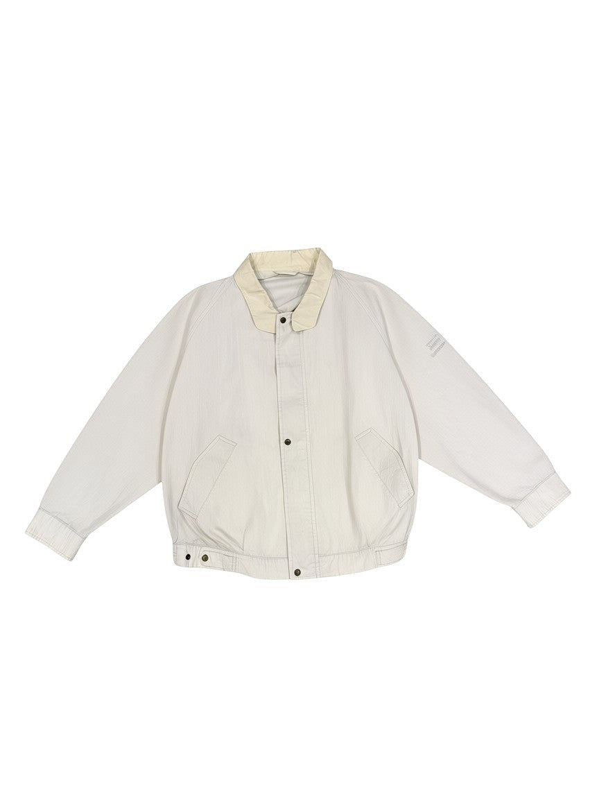 Archive No. 9 beige vintage bomber jacket, lightweight, breathable, size Small.