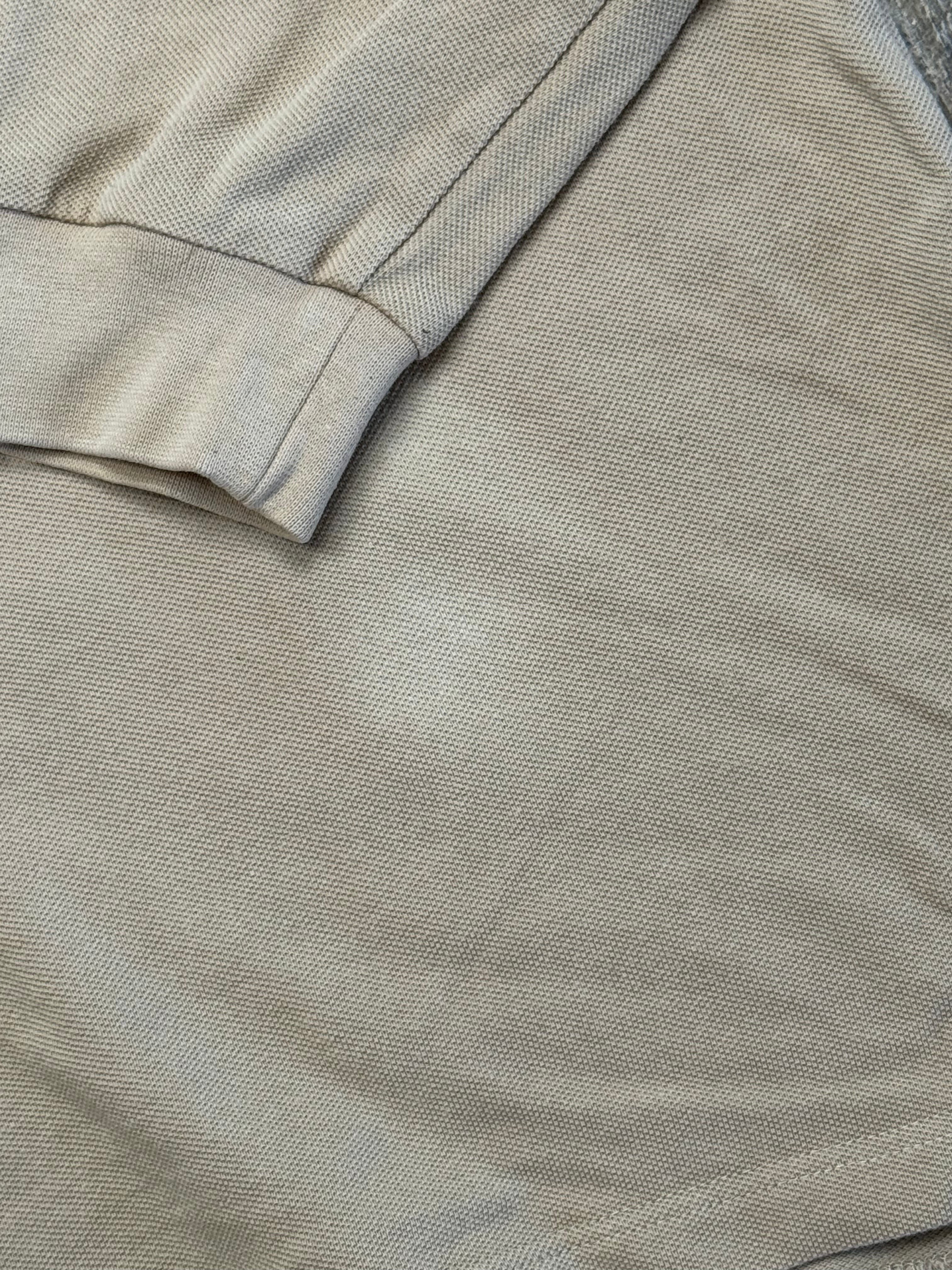 Archive No.9 beige long sleeve polo shirt, size XL, made from 100% cotton with iconic Burberry design and logo on chest.
