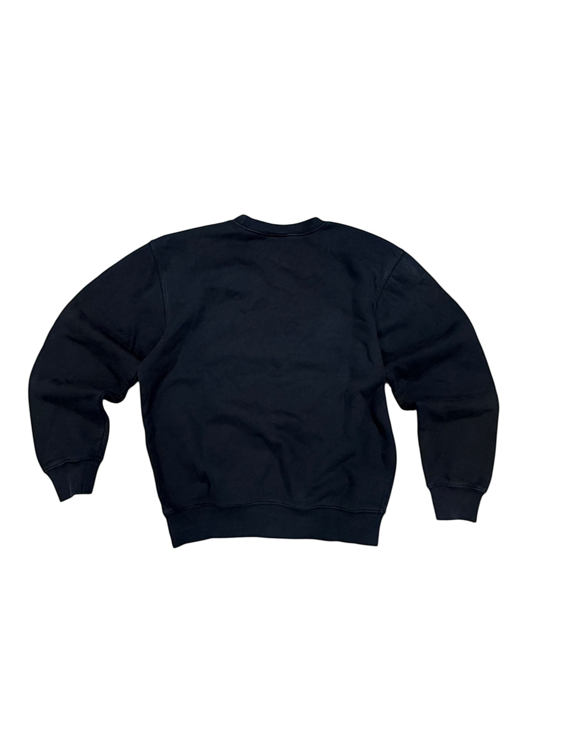 Archive No. 9 black Carhartt Crew Neck sweater, size Small. Durable cotton blend, ideal for daily wear.