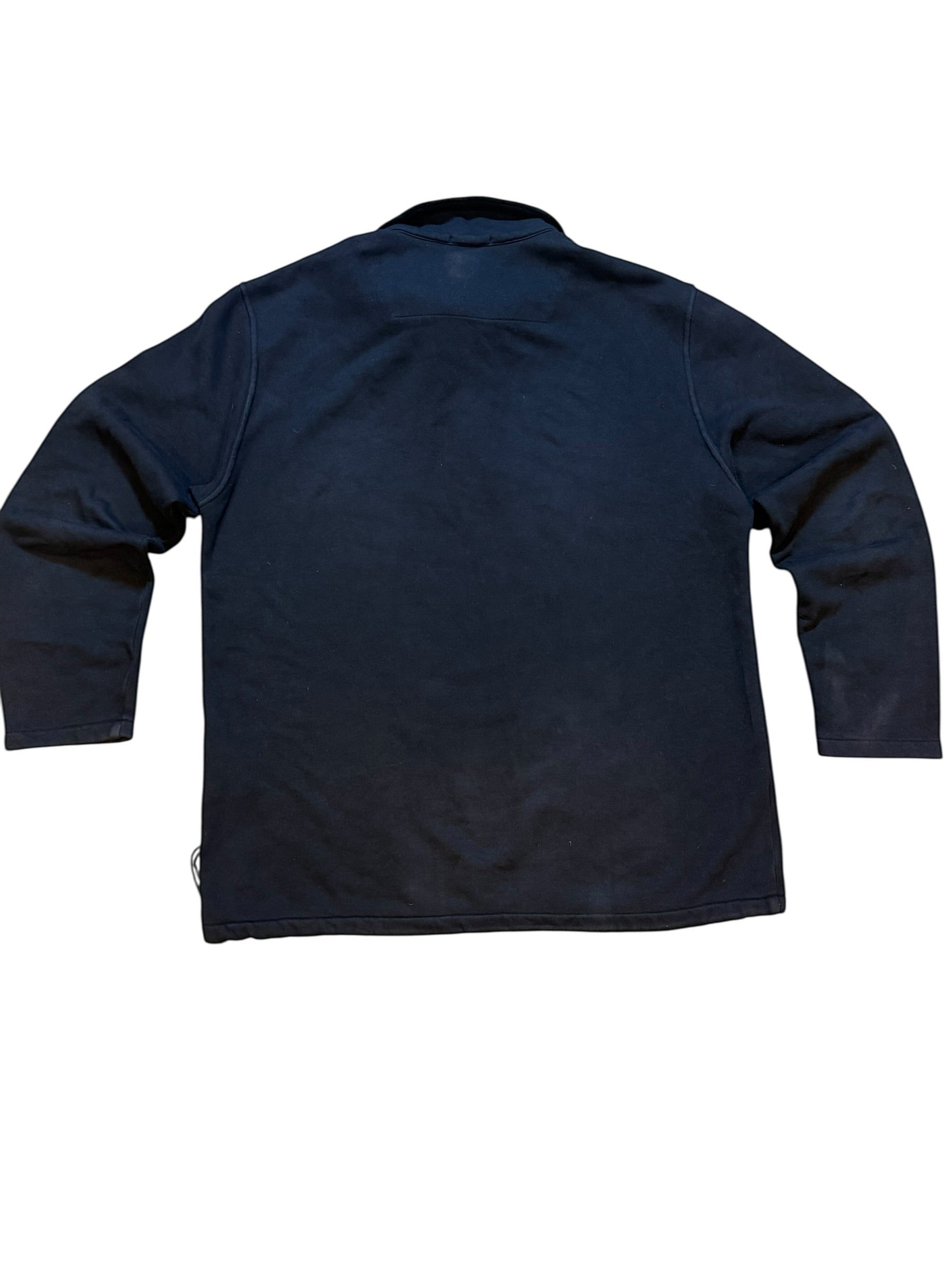 Archive No. 9 vintage black C.P. Company Quarter Zip jumper, size Large, with adjustable drawstrings.