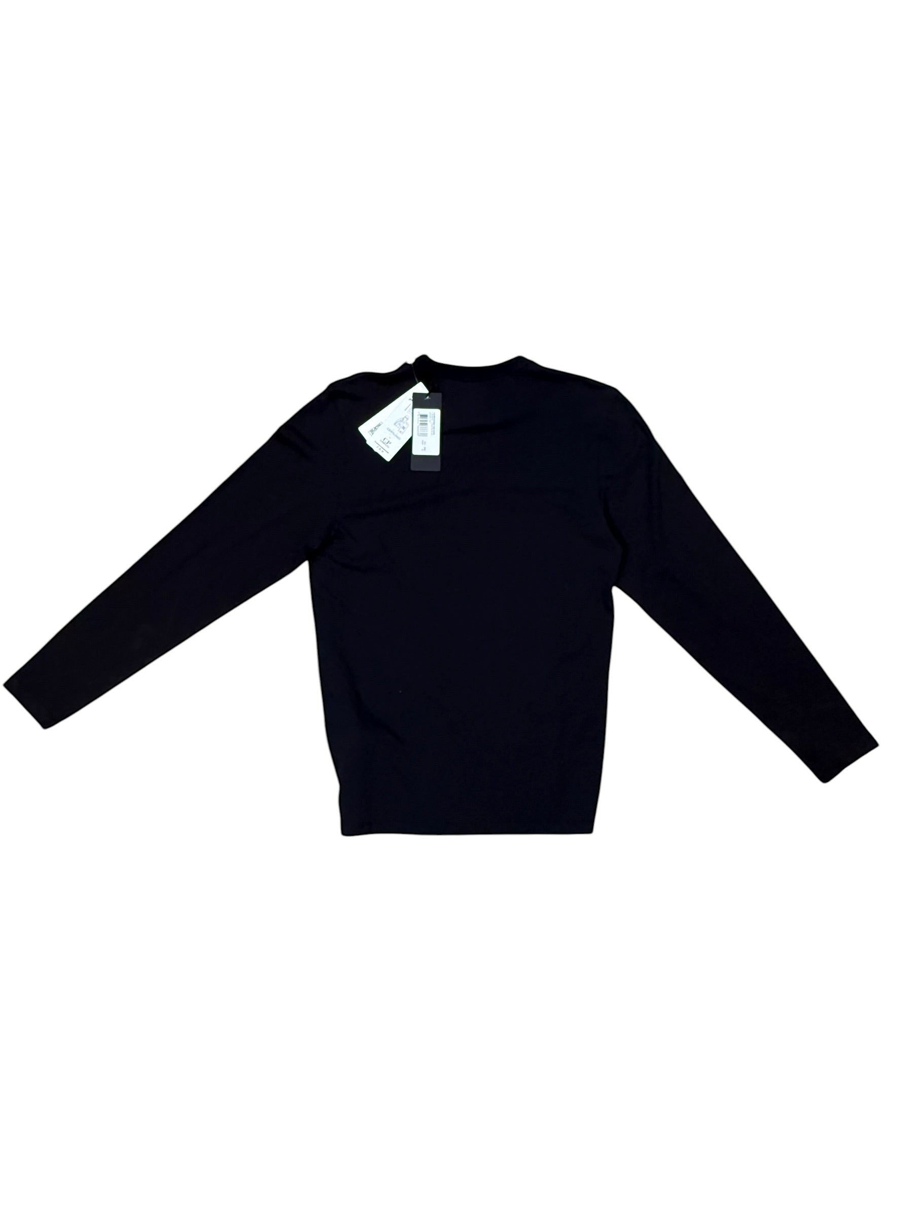 Archive No. 9 black 100% cotton C.P. Company long sleeve T-Shirt with logo on chest, size S.