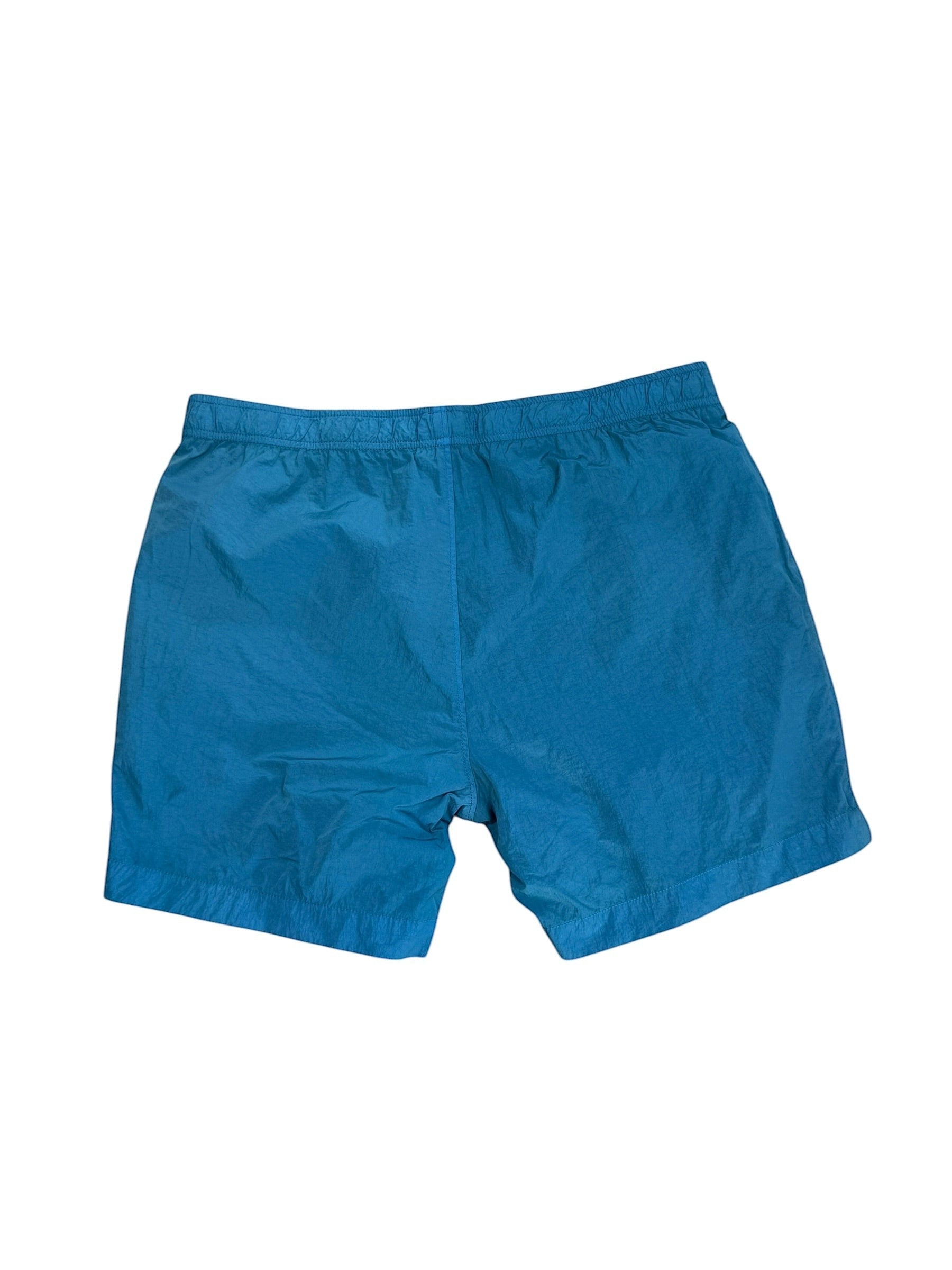 Archive No.9 blue Chrome-R shorts with a regular fit, waterproof protection, and mesh inner lining.