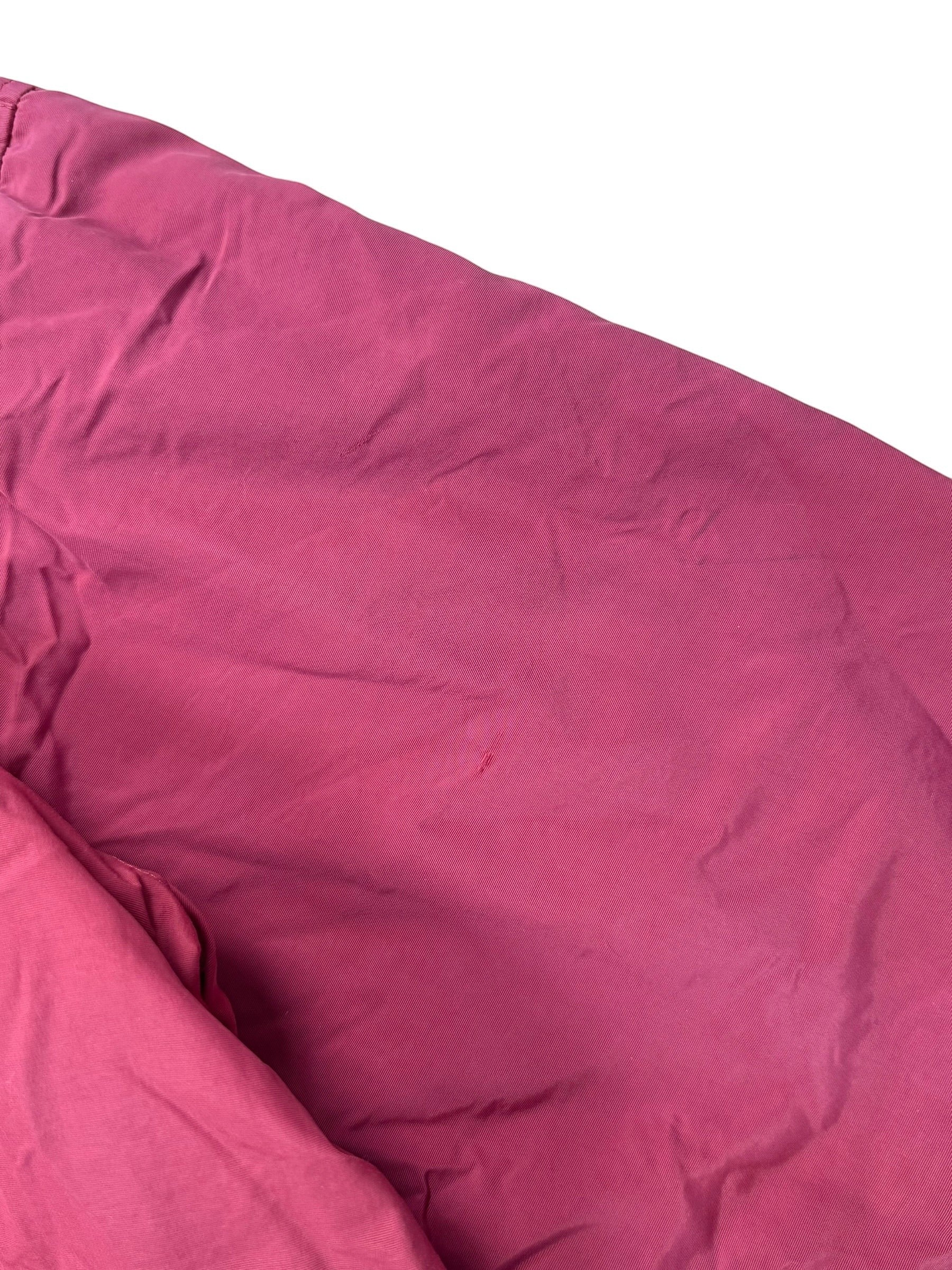 Archive No.9 burgundy cotton blend 1/4 zip smock jacket with fleeced interior and water-resistant features, size L.
