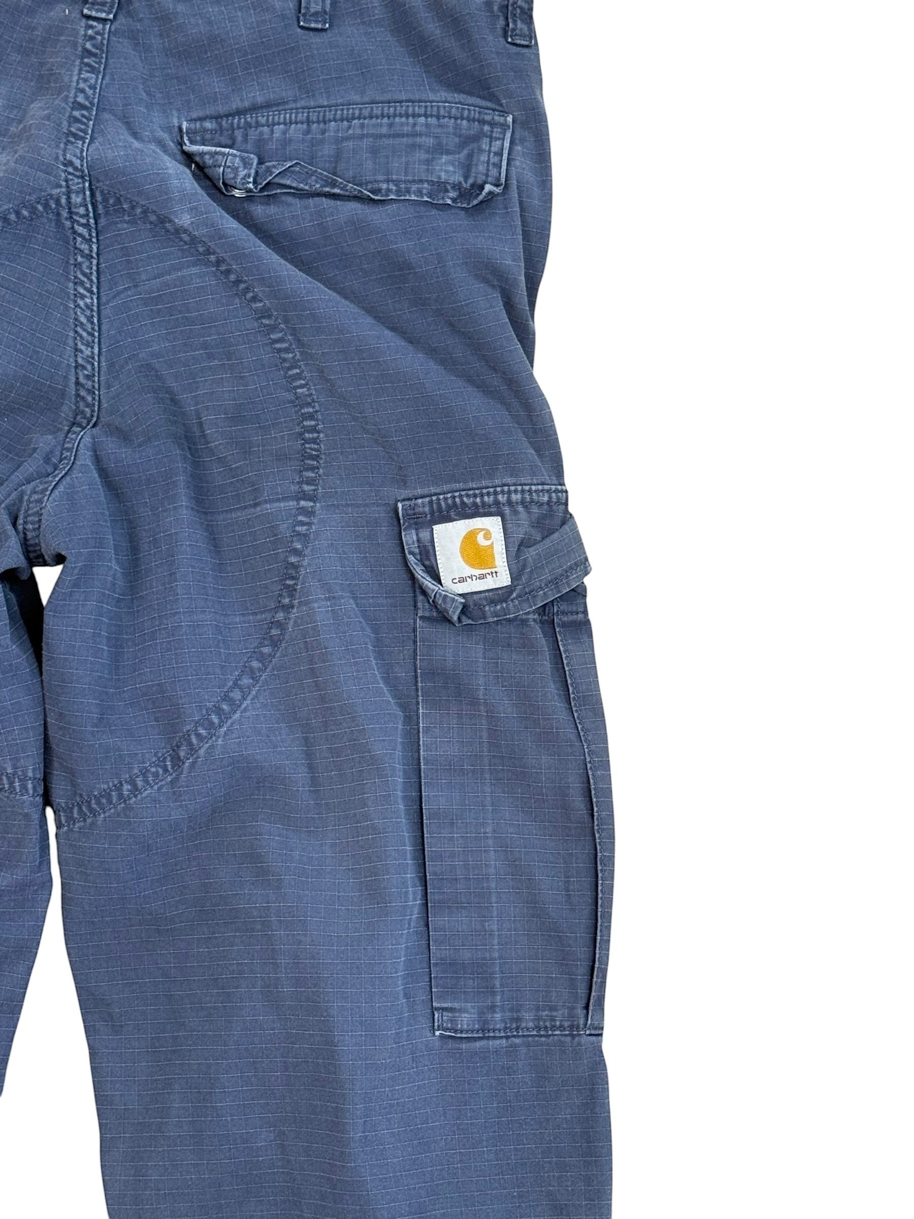 Archive No. 9 grey Carhartt Aviation cargo pants with multiple pockets and a straight fit, made from durable material.