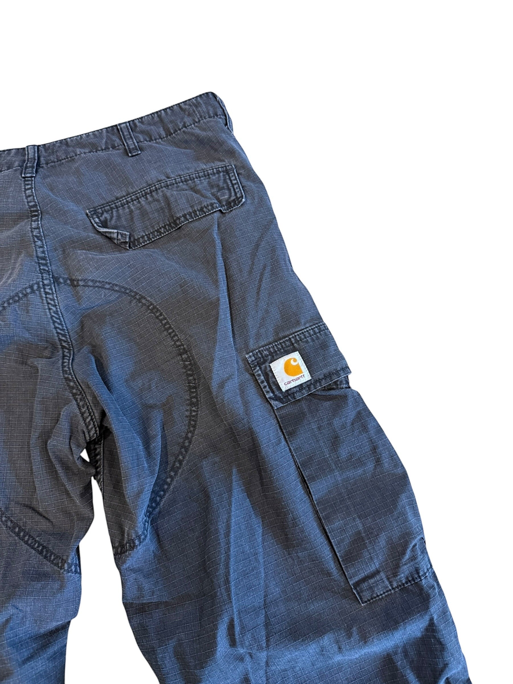 Archive No. 9 Carhartt black aviation cargo trousers with multiple pockets and a 32/34 waist size.