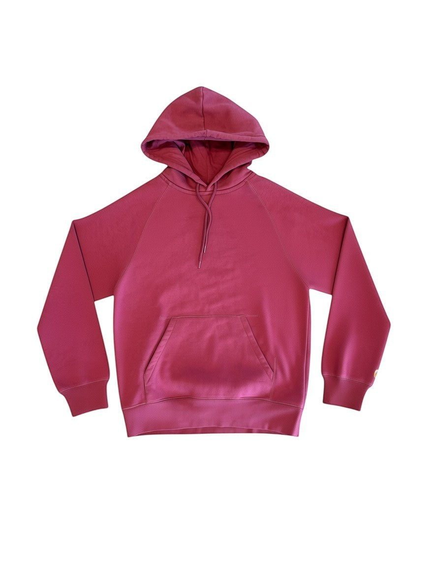 Archive No. 9 burgundy Carhartt hoodie, size Small, with fleeced interior and front pocket.