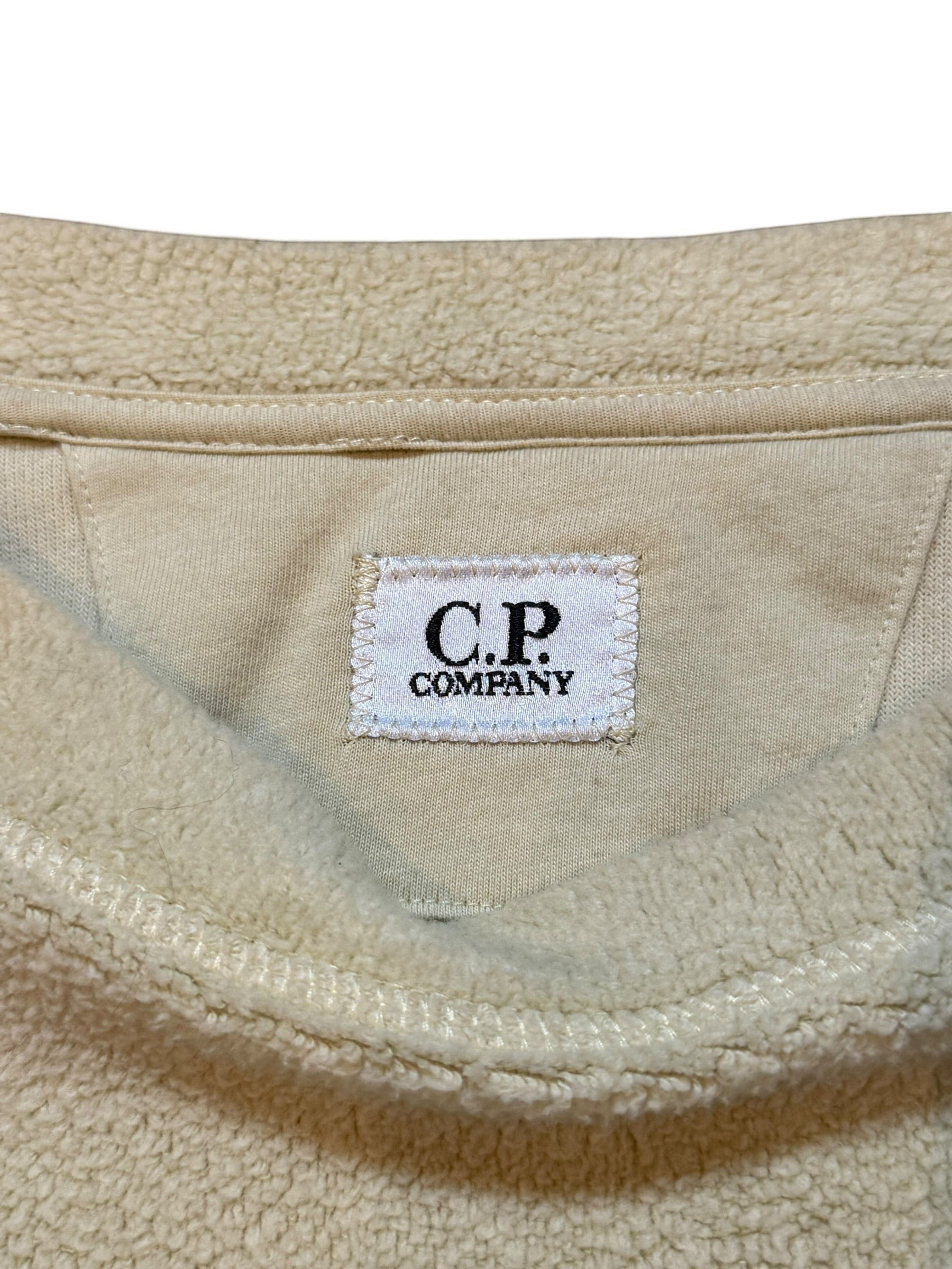 Archive No. 9 C.P. Company beige Fleece Jumper with C.P. Company logo tag. Made in Italy.