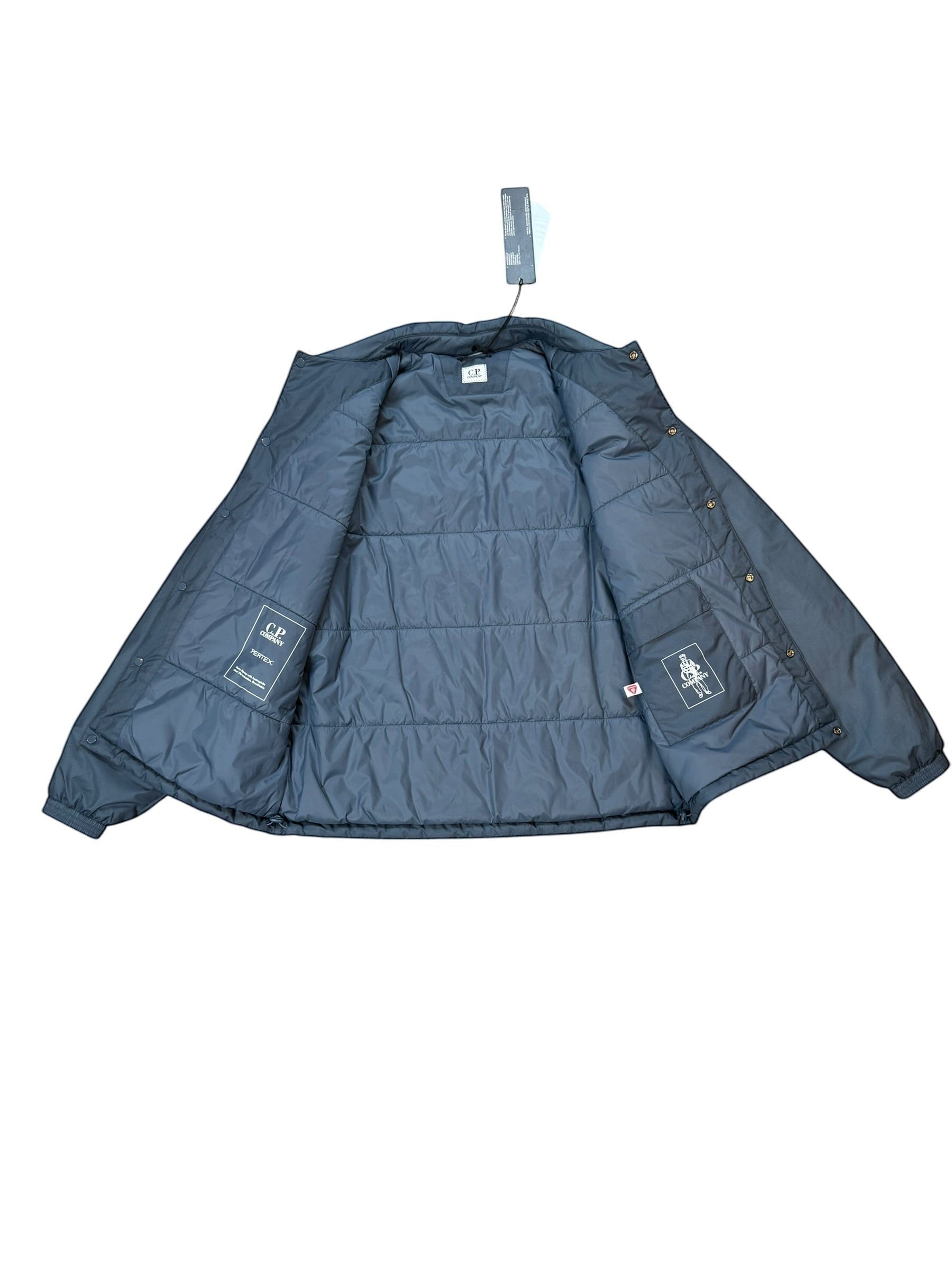 Archive No. 9 blue C.P. Company Metropolis Series bomber jacket, PERTEX technology, size M, lightweight and breathable.