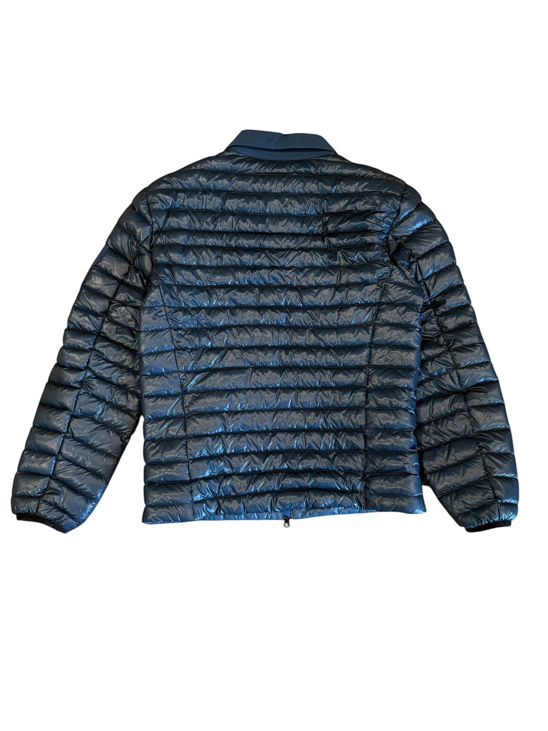 Archive No. 9 C.P. Company blue DD Shell bomber jacket, down-filled puffer with a lightweight design, size M.