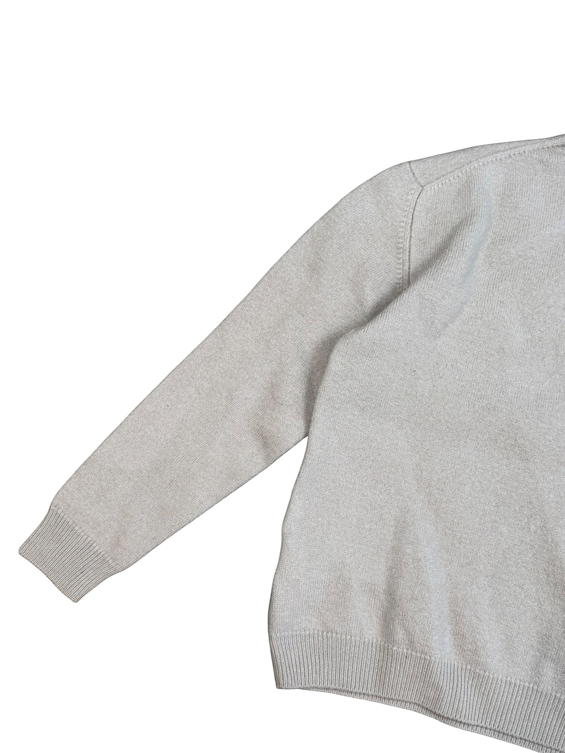 Archive No. 9 C.P. Company cream Lana wool V neck knitted jumper, vintage Massimo Osti era, regular fit.