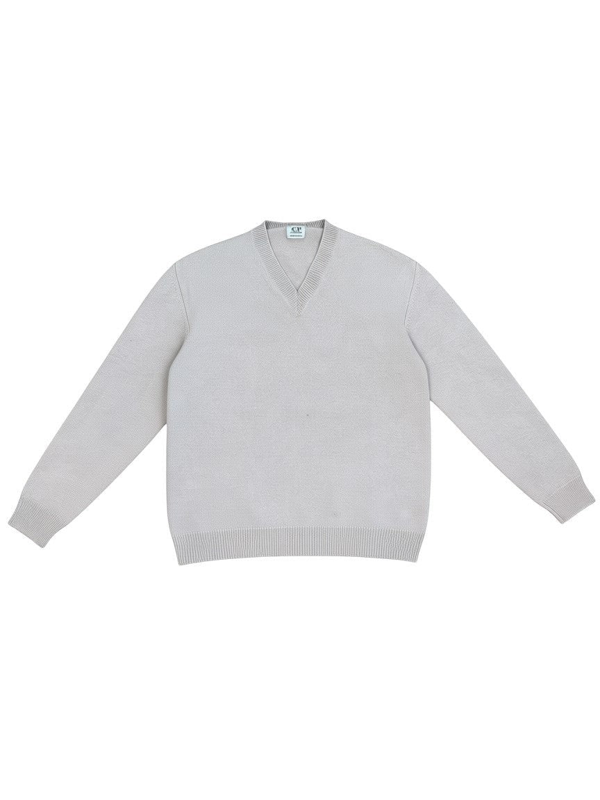 Archive No. 9 C.P. Company cream Lana wool V-neck knitted jumper, regular fit, made in Italy.