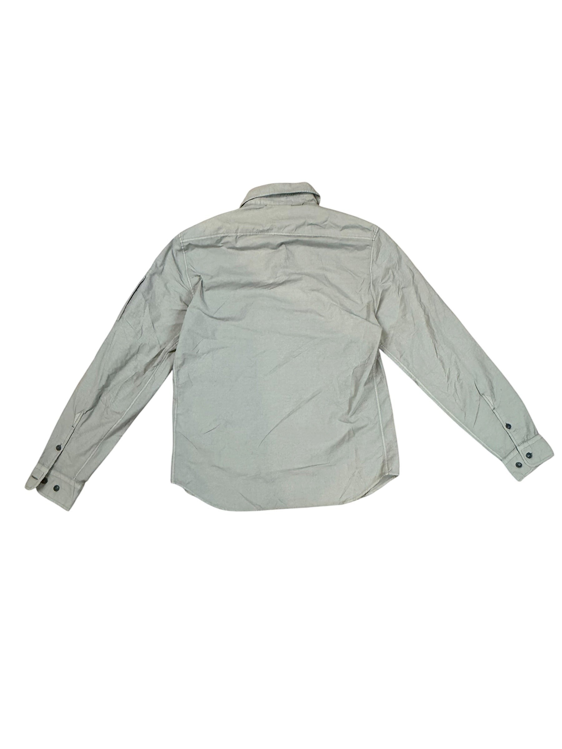 Archive No. 9 C.P. Company khaki utility overshirt, size S. Lightweight, breathable, with multiple pockets.
