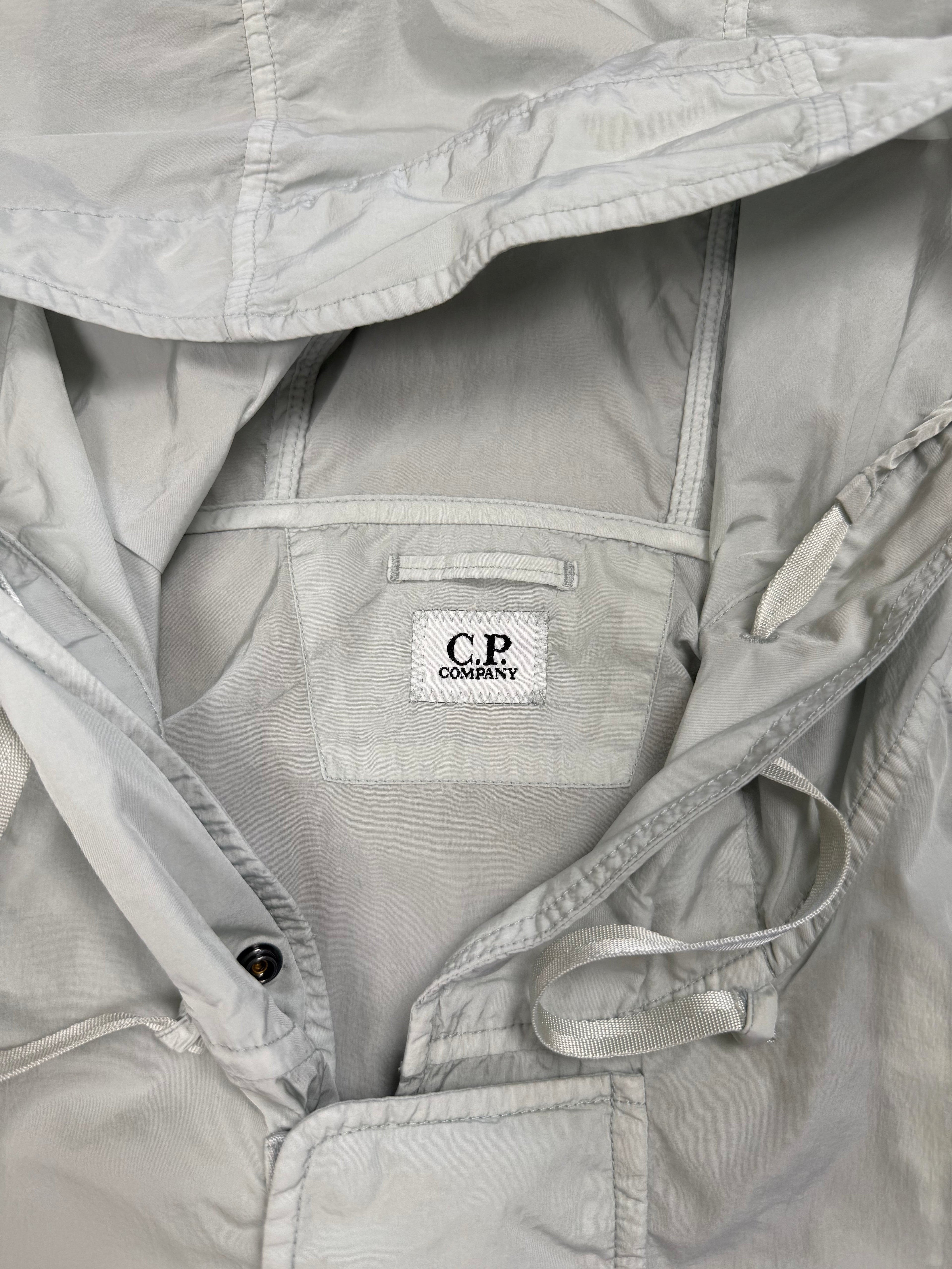 Archive No. 9 C.P. Company light blue Chrome R Utlity Windbreaker jacket, size L. Lightweight, waterproof, and wind-resistant.