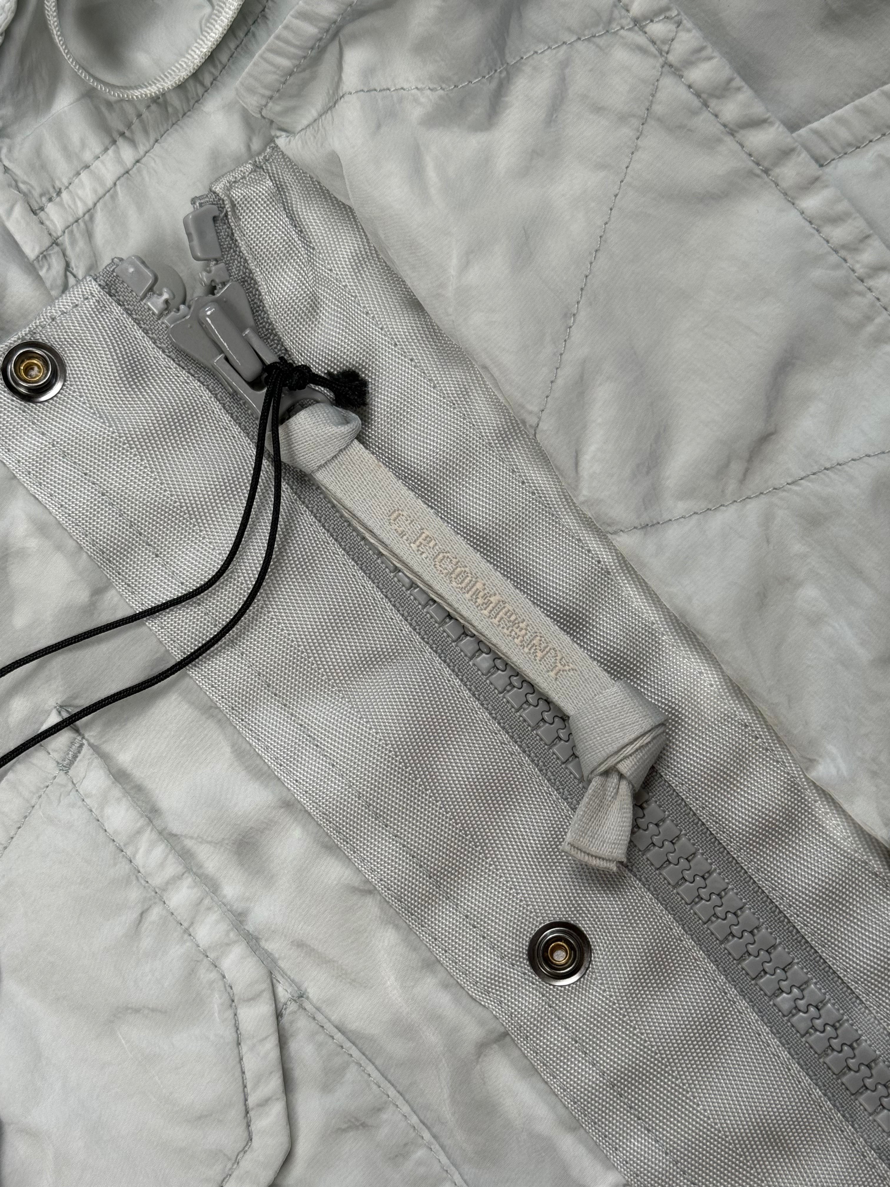 Archive No. 9 C.P. Company light blue Chrome R Utlity Windbreaker jacket, size L. Features waterproof and wind-resistant material.