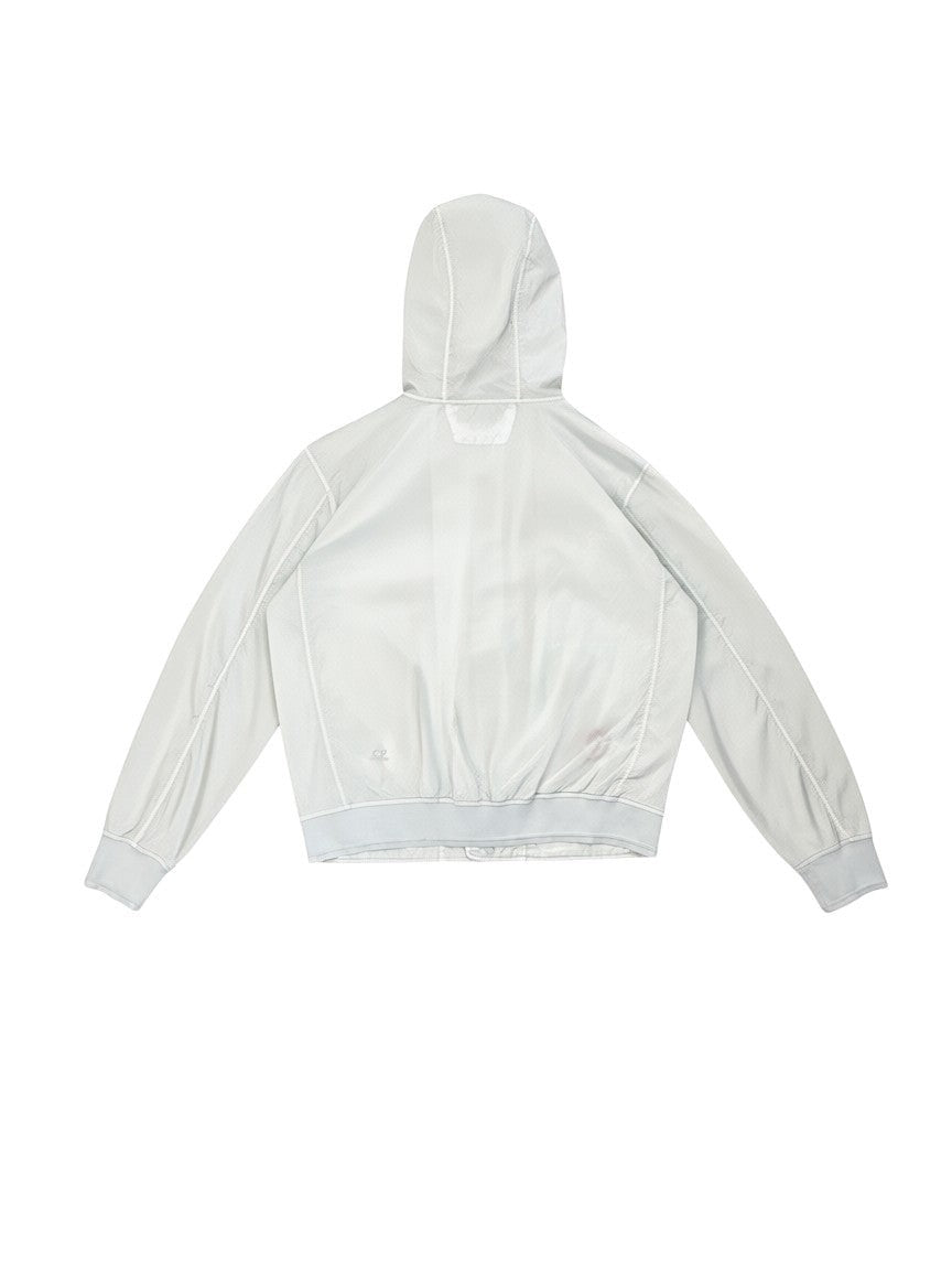 Archive No. 9 C.P. Company light blue Chrome R Utlity Windbreaker jacket, size L. Lightweight, waterproof, and wind-resistant.