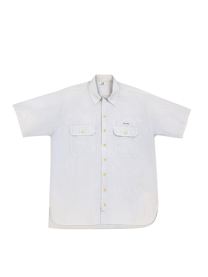 Archive No. 9 C.P. Company 1990s purple cotton shirt with two chest pockets and button front. Size L.