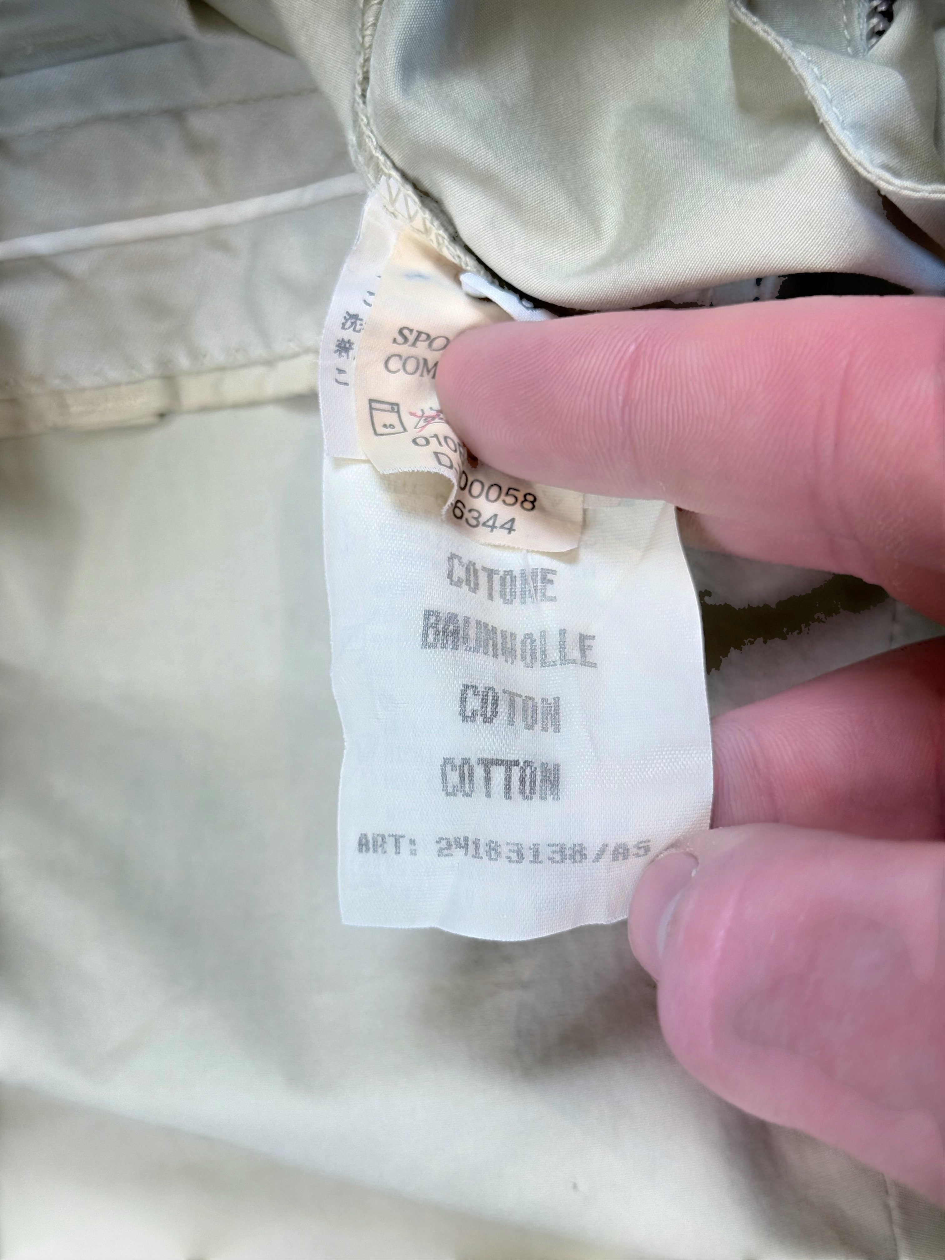 Archive No.9 C.P. Company vintage 1996 beige cotton trousers, size W32, lightweight and breathable.