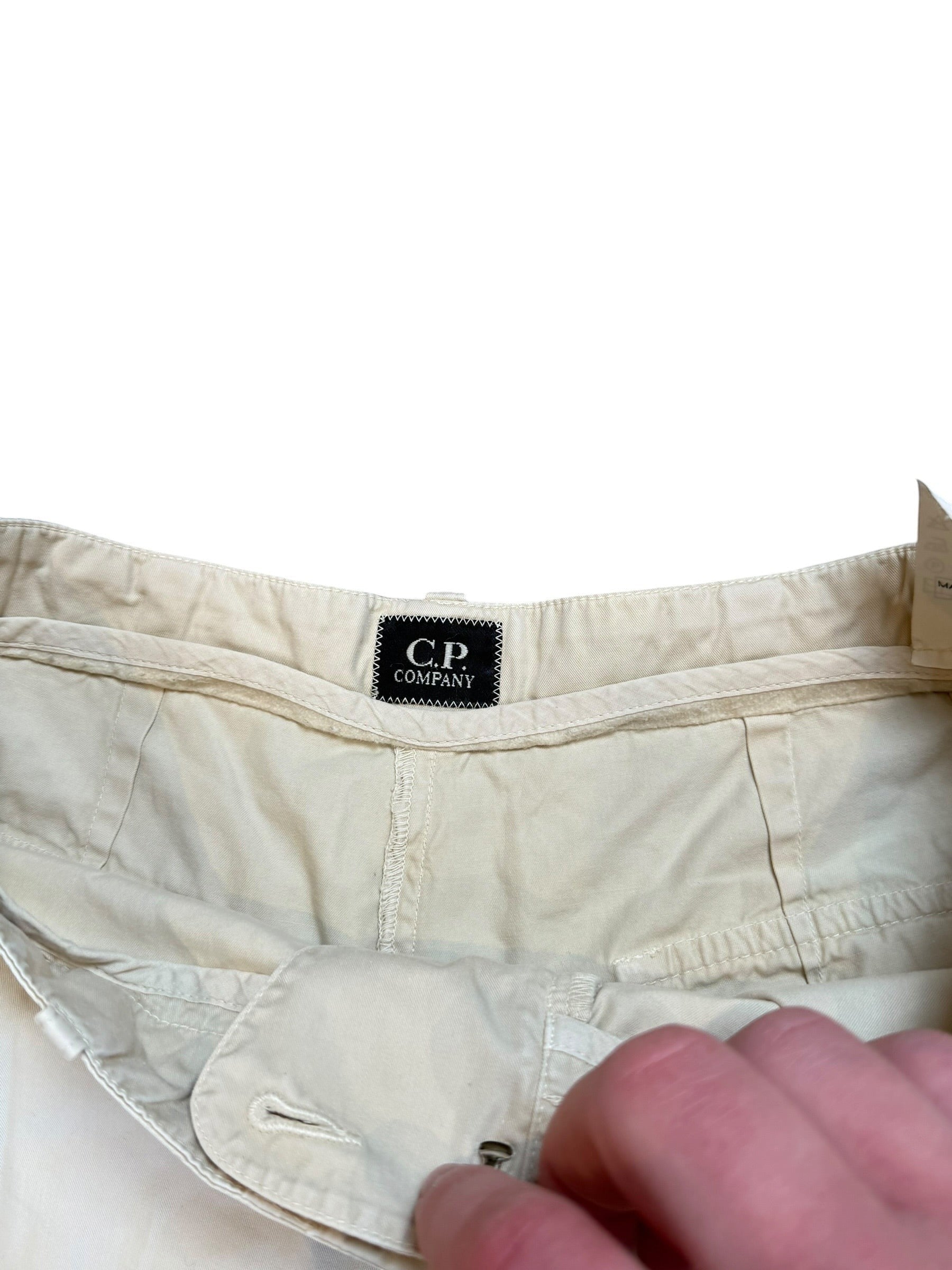 Archive No. 9 C.P. Company vintage 1999 beige cotton trousers, W28 fit. Lightweight and breathable.