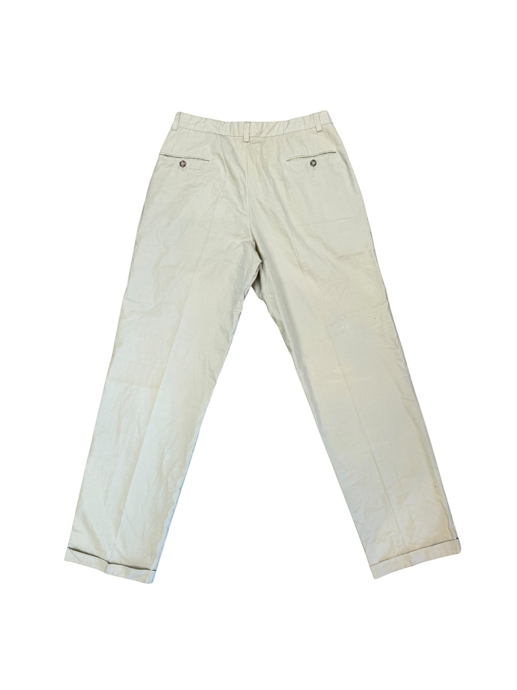 Archive No.9 C.P. Company vintage 1996 beige trousers W32, lightweight breathable material, classic fit.