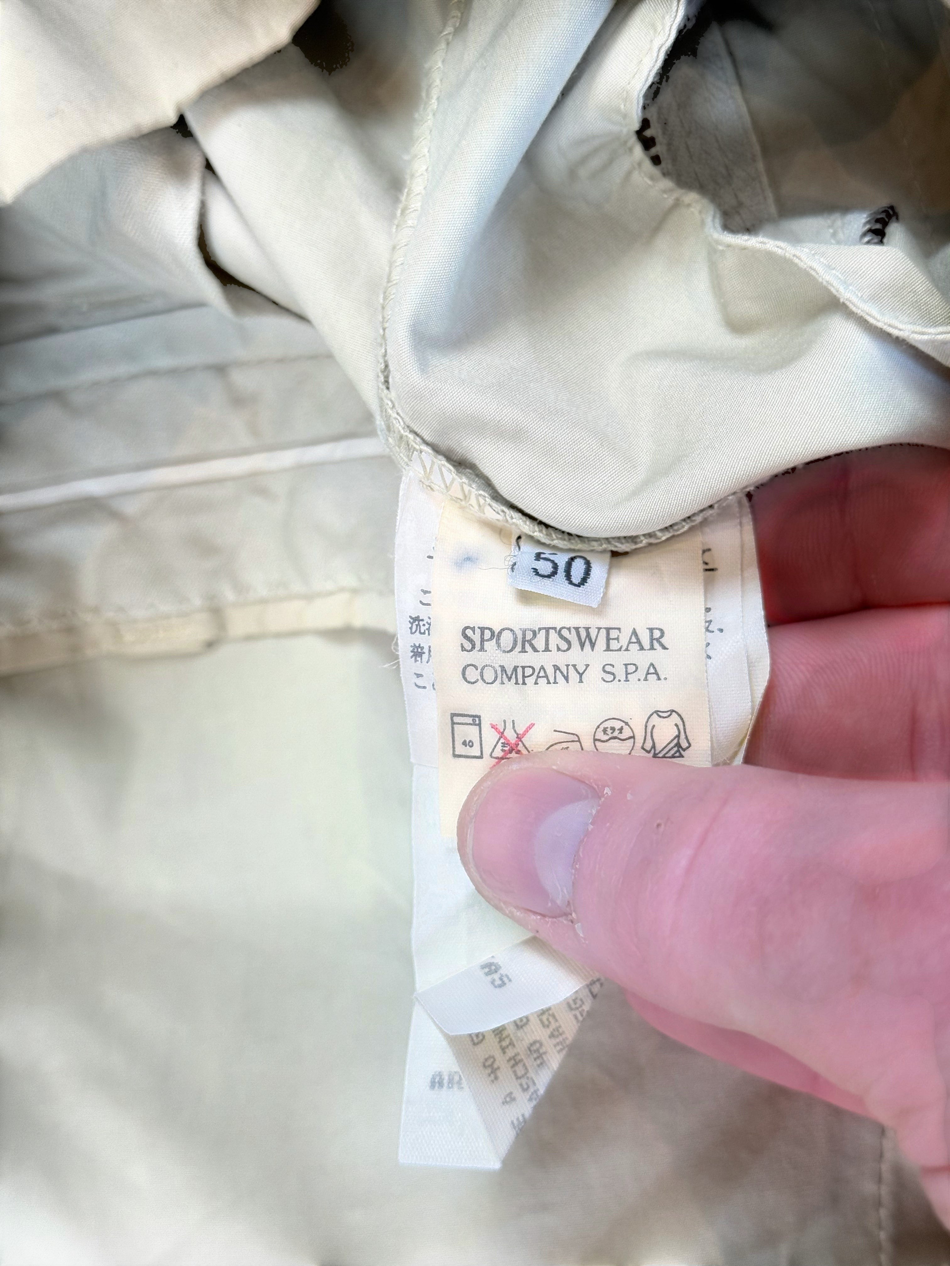 Archive No. 9 vintage 1996 C.P. Company beige trousers, W32, lightweight breathable material.
