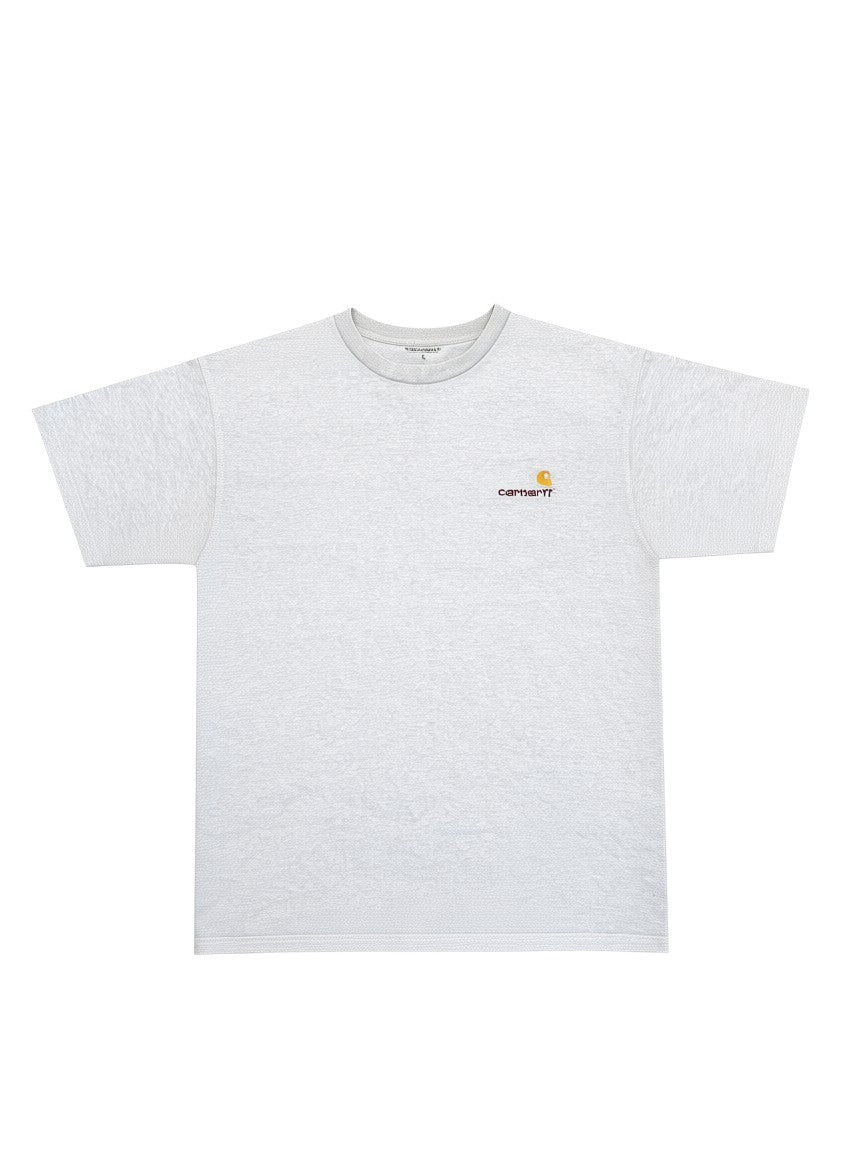 Archive No.9 grey 100% cotton t-shirt with embroidered logo on chest, size L.