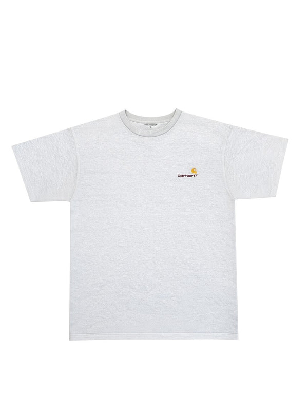 Archive No.9 grey 100% cotton t-shirt with embroidered logo on chest, size L.