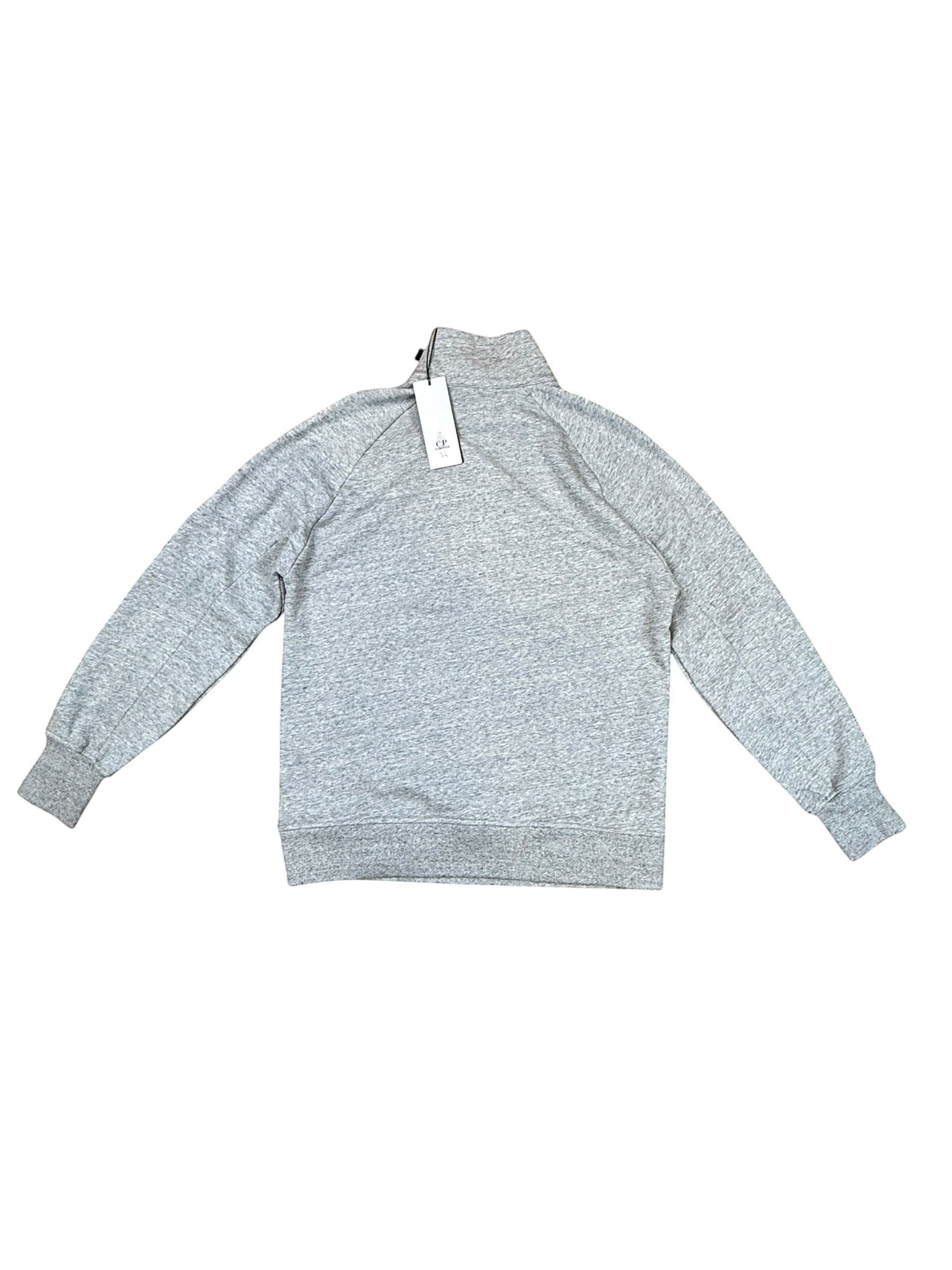 Archive No. 9 grey C.P. Company Quarter Zip jumper, size M, with iconic lens detail on the arm.