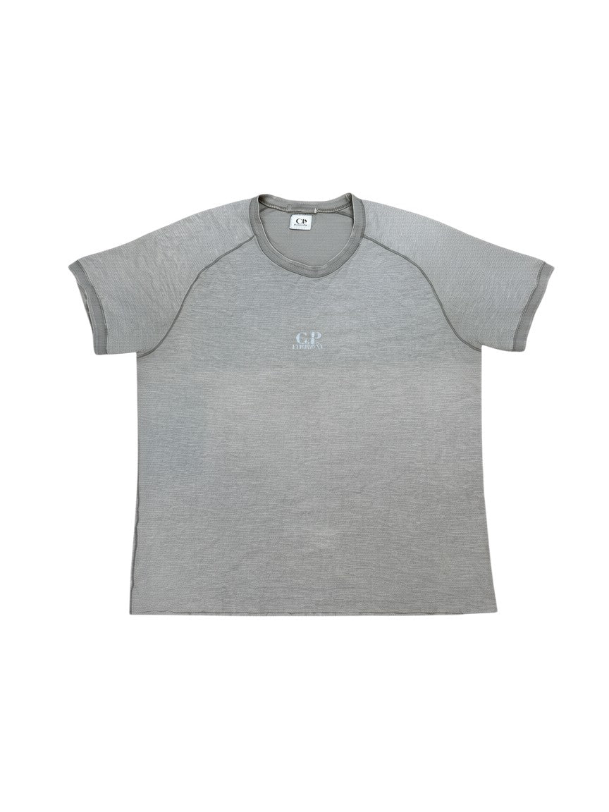 Archive No. 9 grey C.P. Company t-shirt with muscle fit and subtle chest logo. Lightweight, breathable fabric.