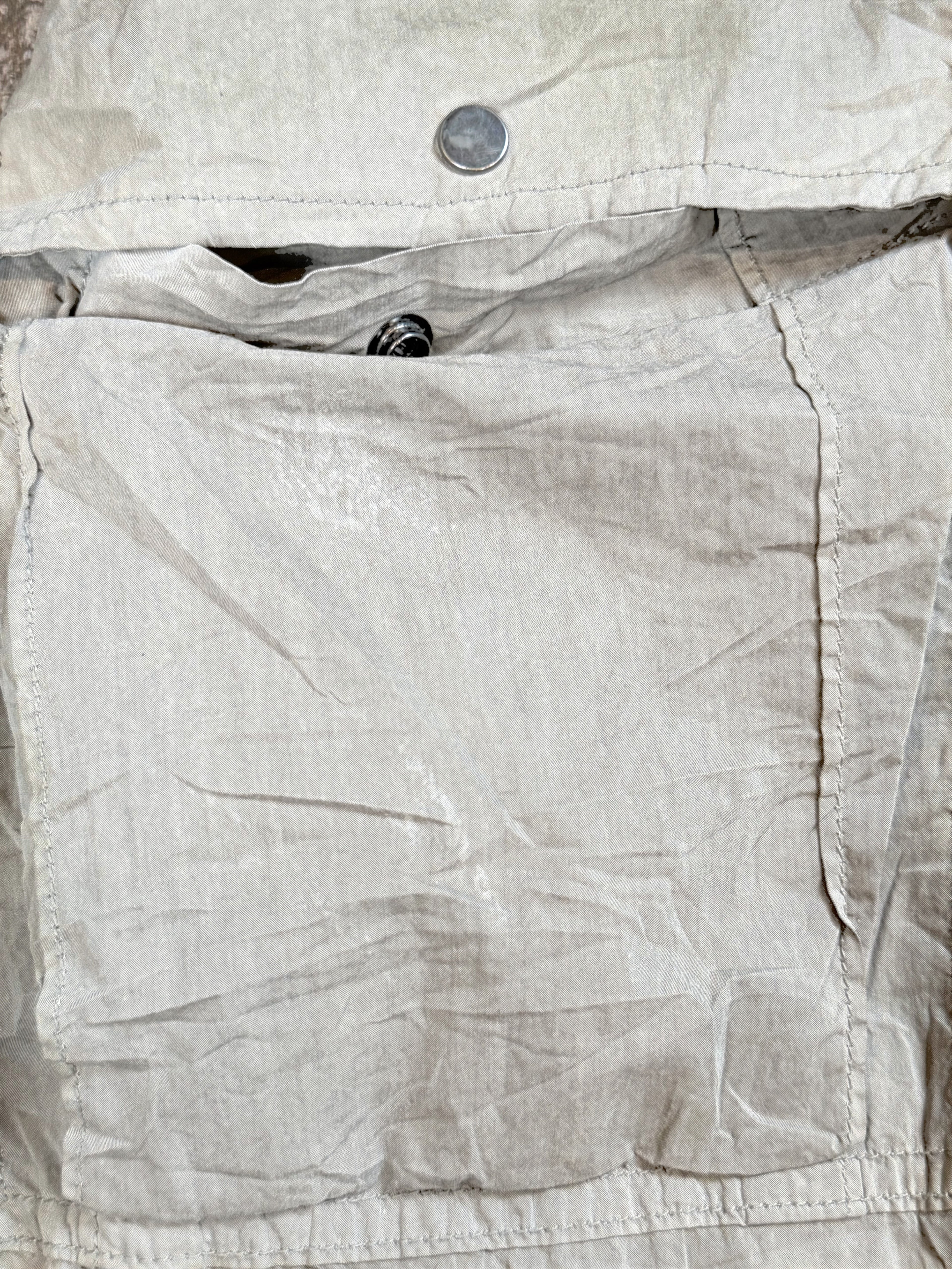 Archive No. 9 khaki Stone Island technical cargo trousers, lightweight material, W34
