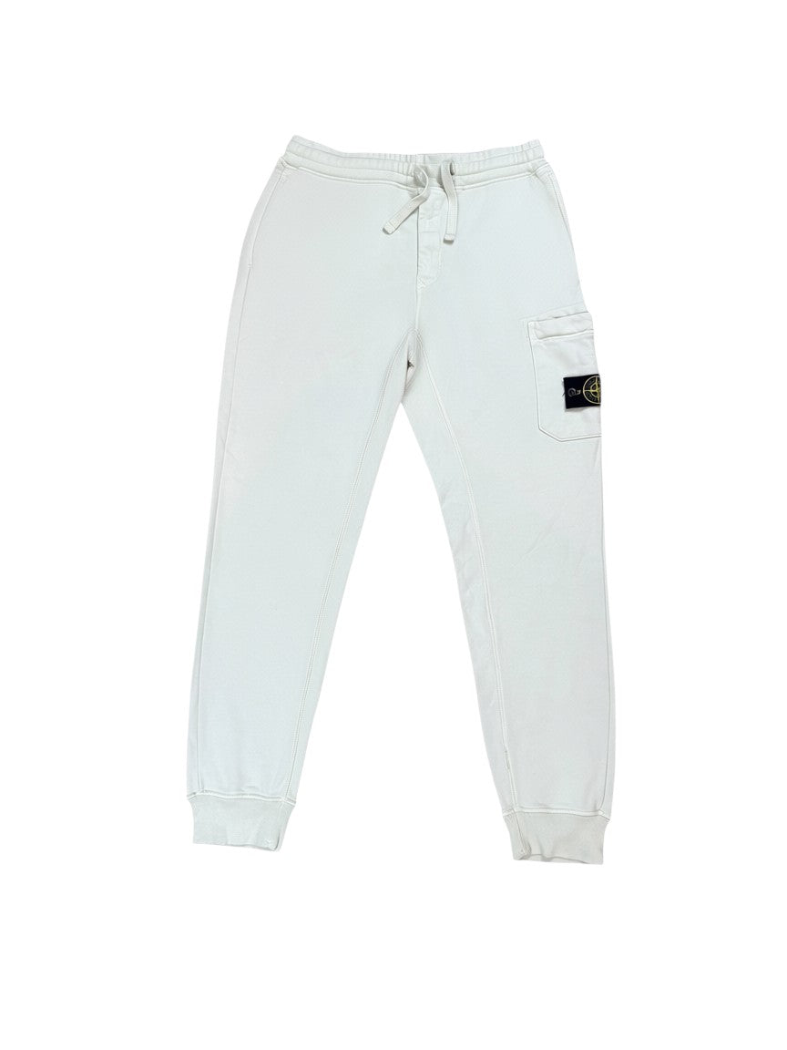 Archive No. 9 mint green cotton Stone Island joggers with elasticated waist and iconic badge on leg, size XL.