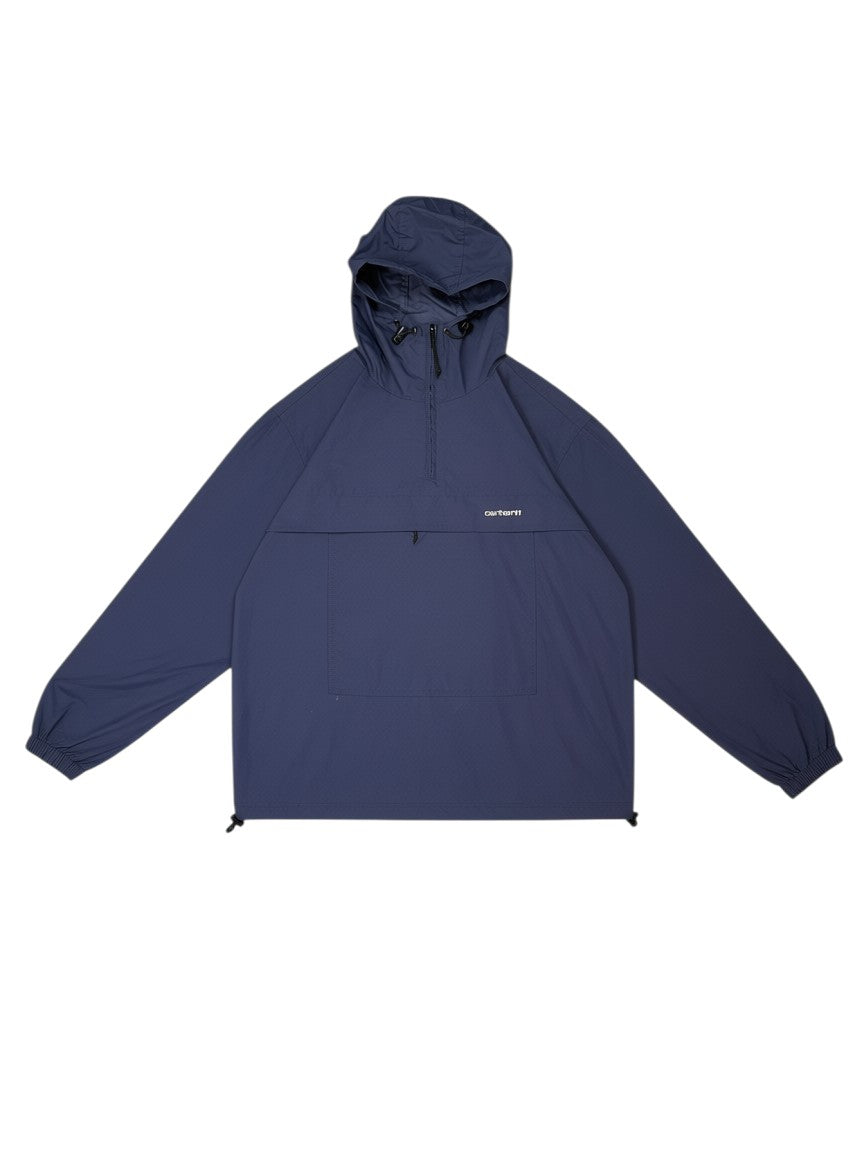 Archive No. 9 navy lightweight Carhartt rain jacket with hood and chest logo, size XL.