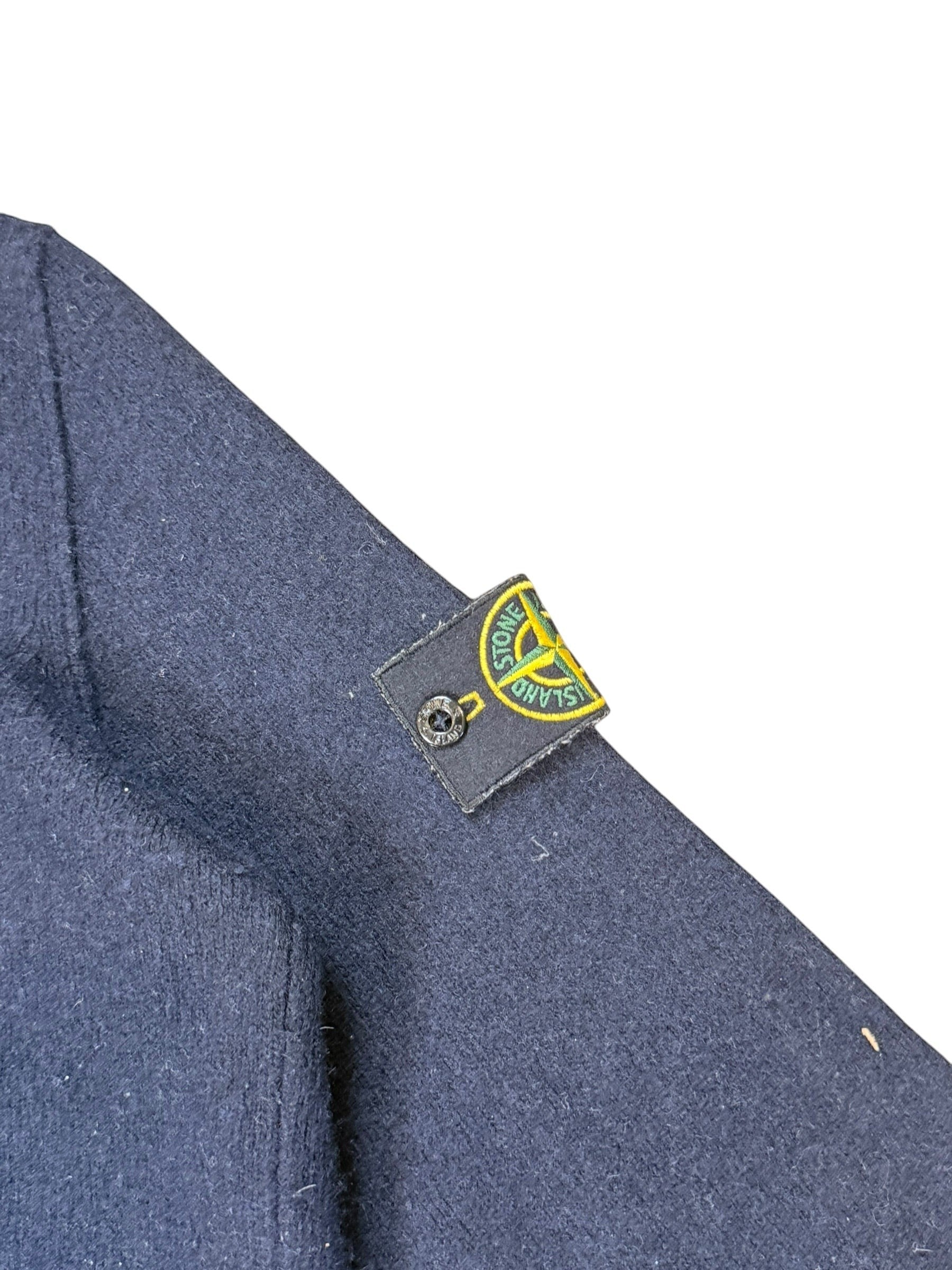 Archive No. 9 navy blue Stone Island vintage Knit Jumper, 80% lana wool, size M fit.