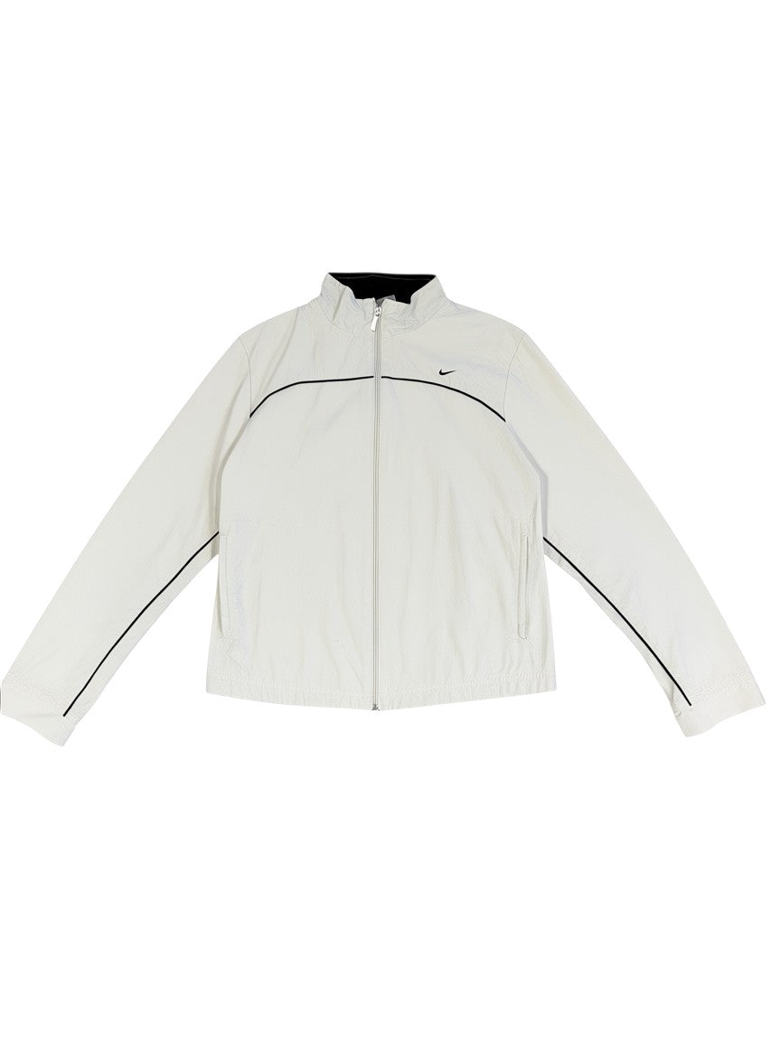 Archive No. 9 Nike grey and white vintage windbreaker jacket, size M, lightweight and wind-resistant.