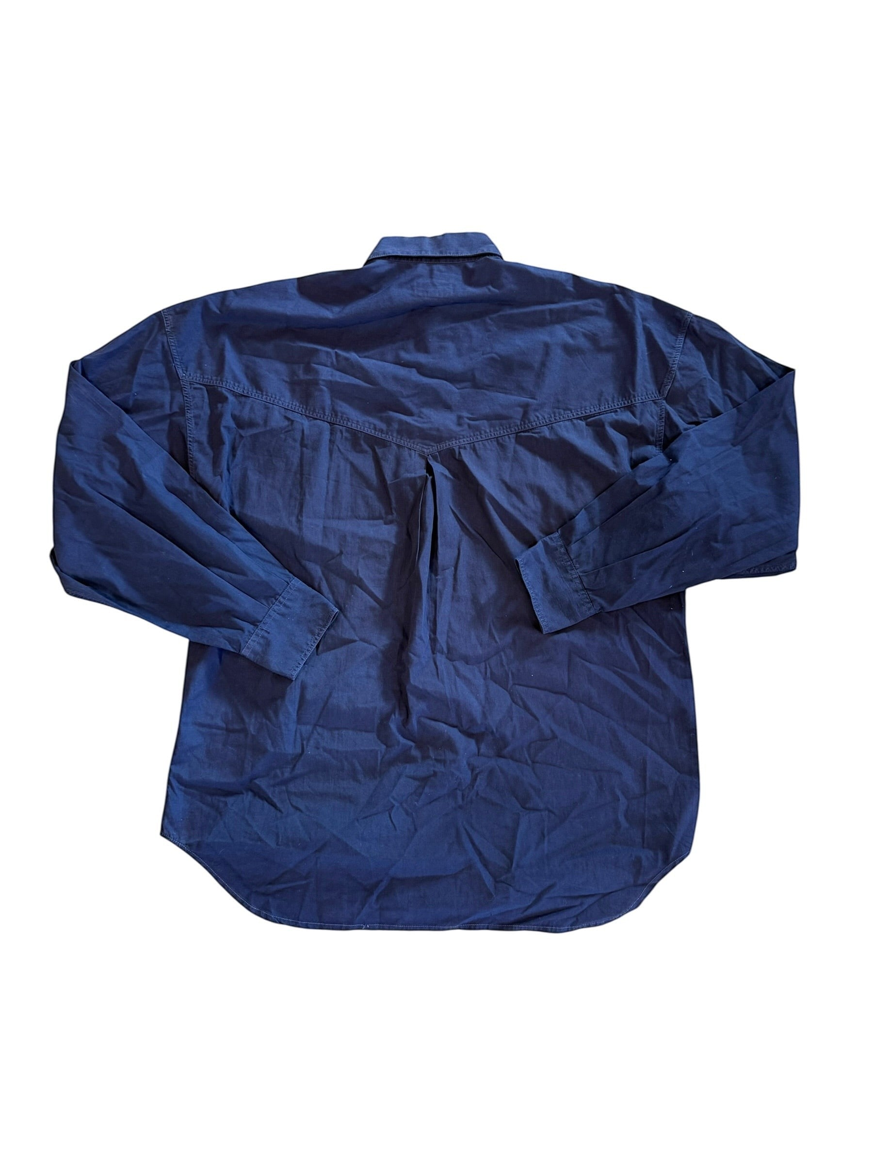 Archive No. 9 vintage Versace purple cotton shirt, size Large, with a classic collar and long sleeves.