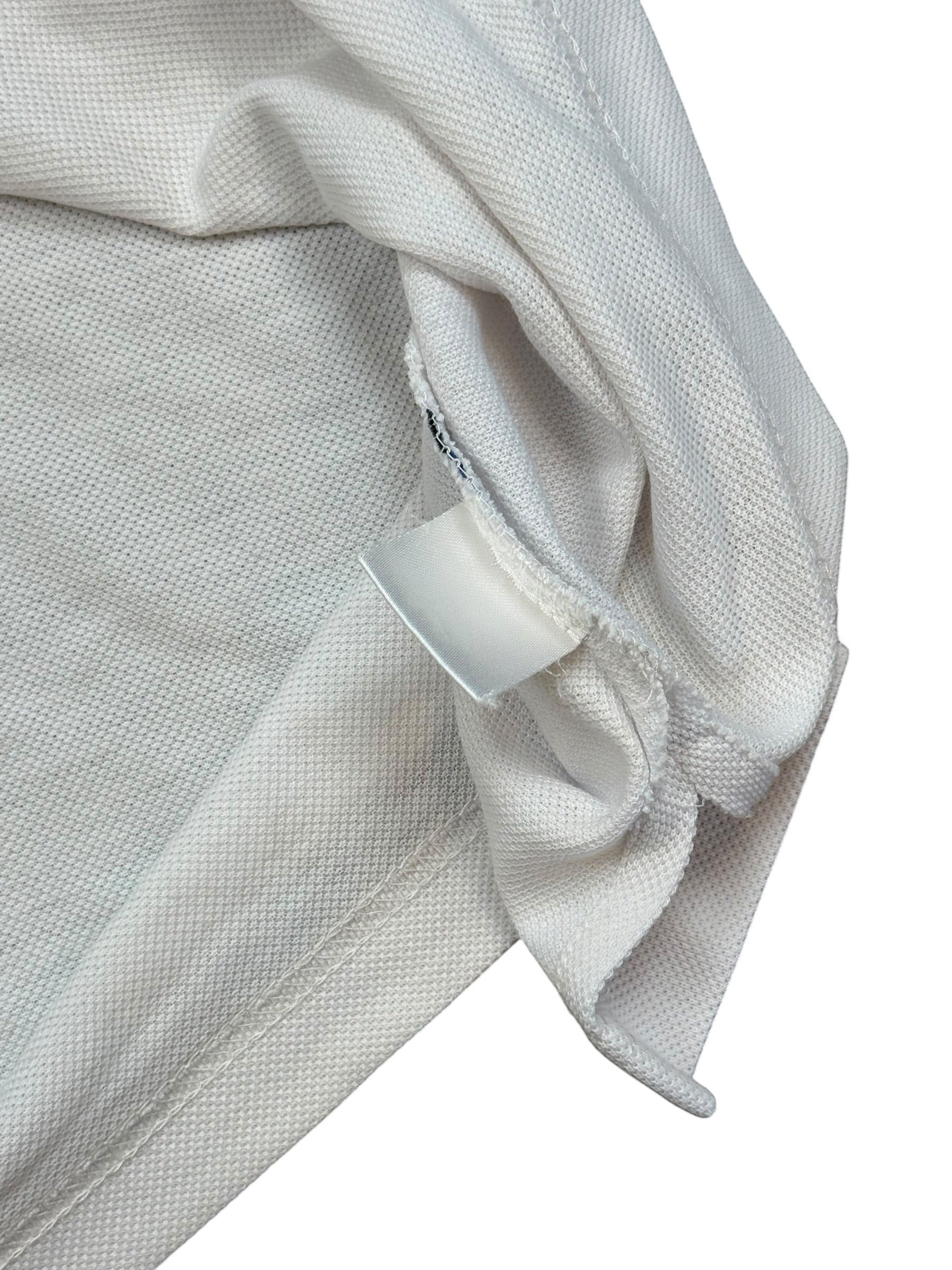 Archive No.9 Ralph Lauren 2000s white cotton polo shirt, size L, with Italian design details.