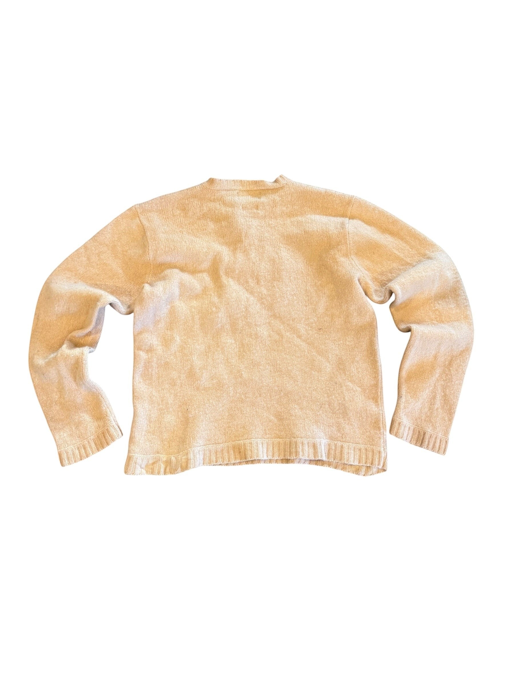 Archive No. 9 vintage Ralph Lauren cream lambswool crewneck sweater, size Small.