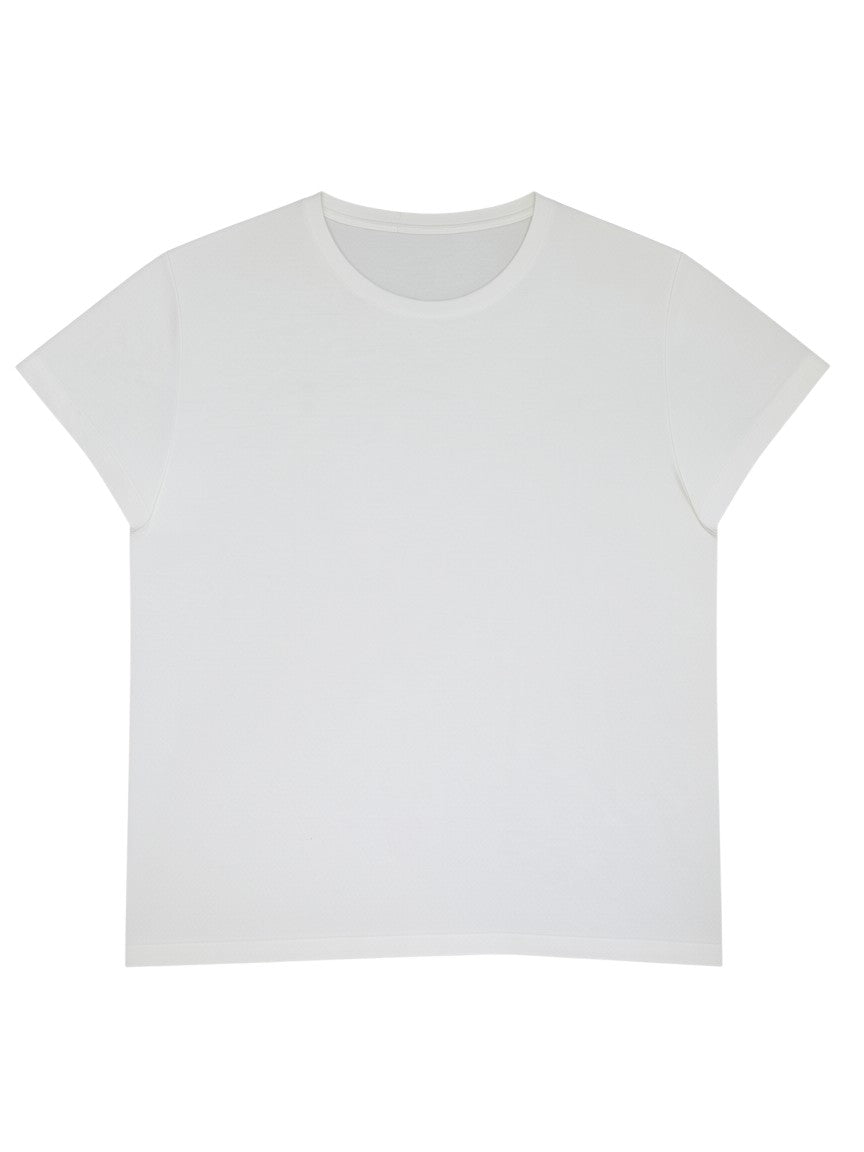 Archive No.9 Ralph Lauren white cotton t-shirt with a regular fit and iconic chest badge